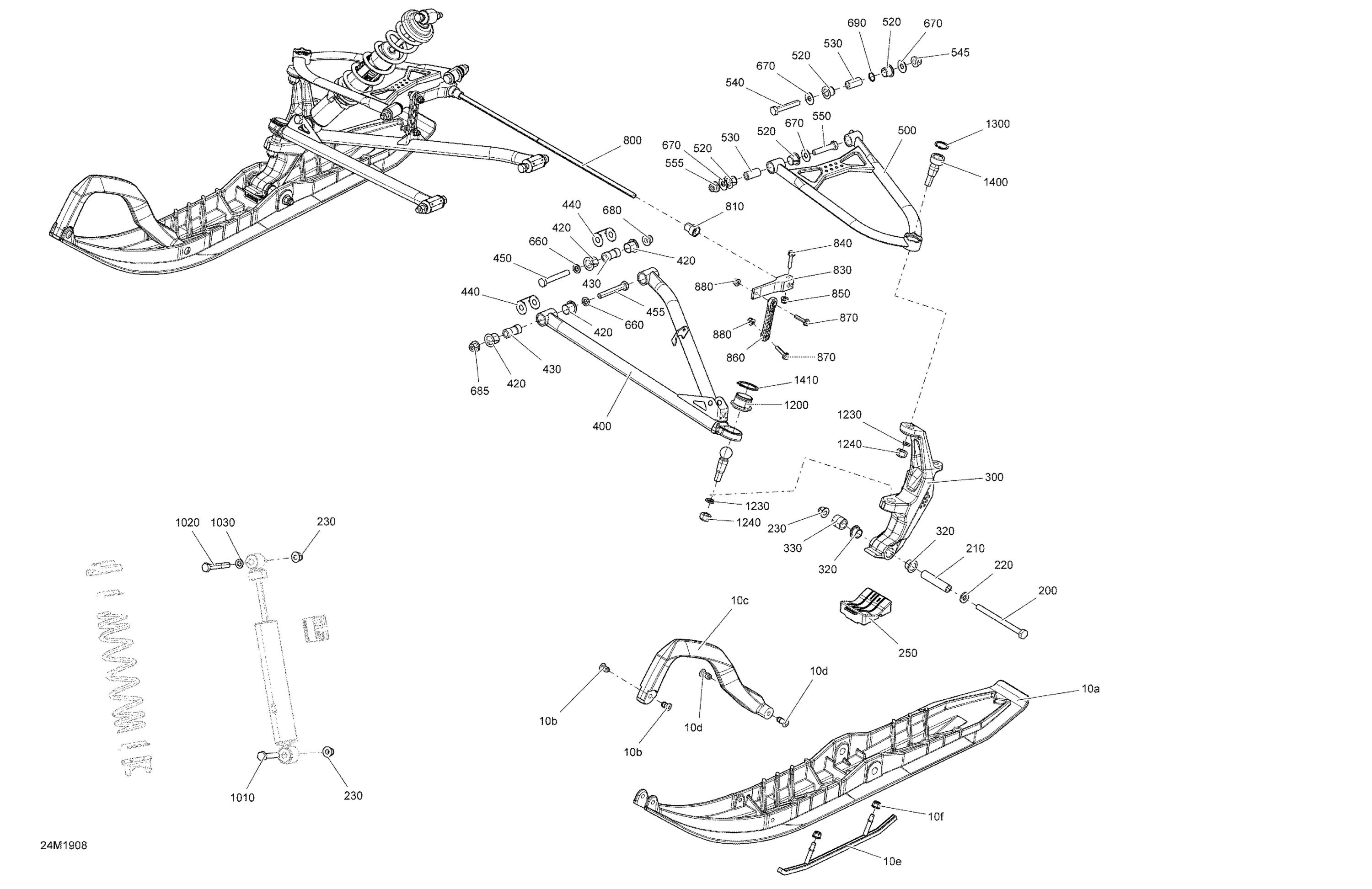 Front Suspension And Ski Grand Touring - 600HO E-TEC - Package LE