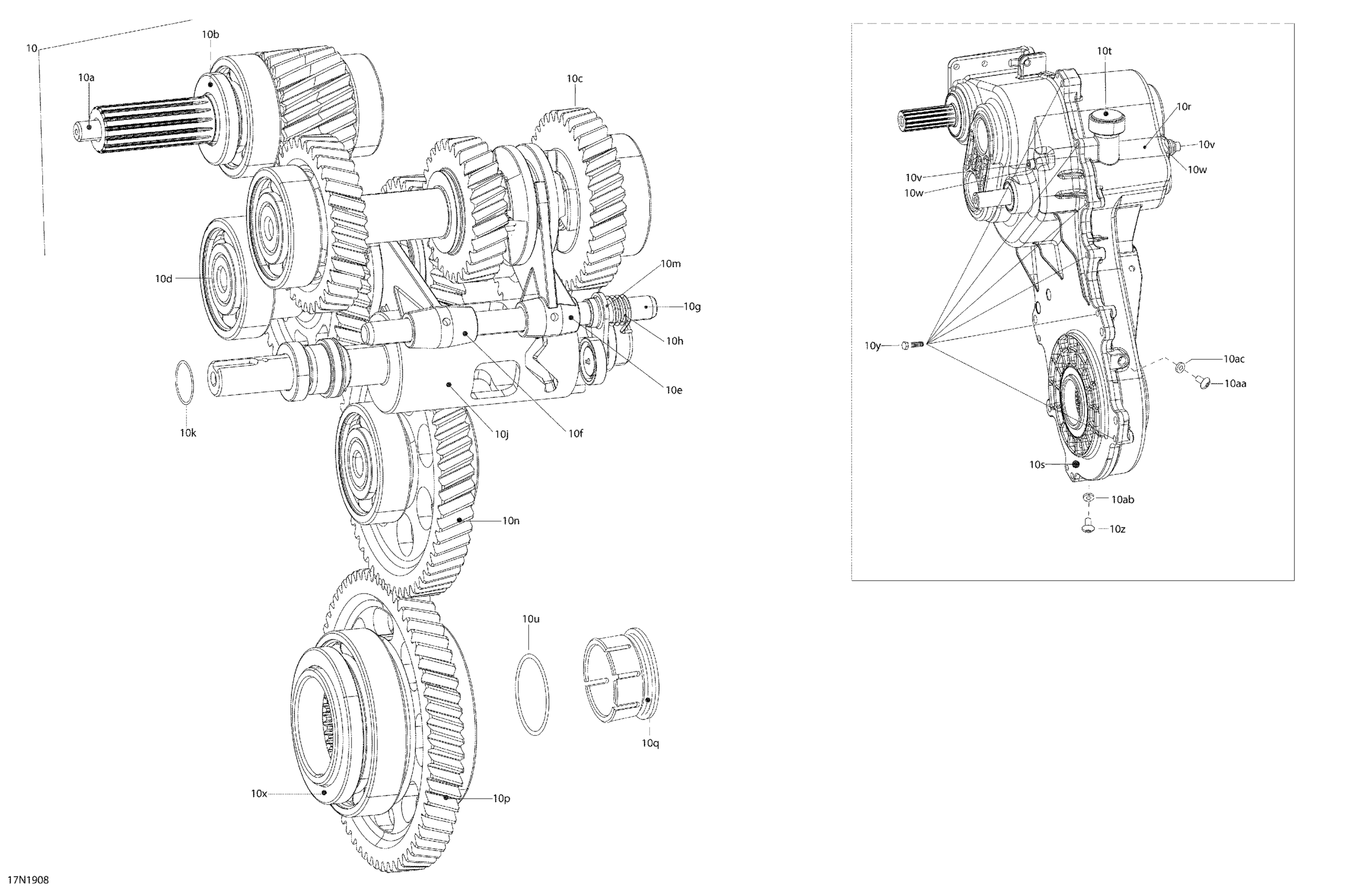 Схема узла: Transmission Fast Ratio - 1200 4-TEC