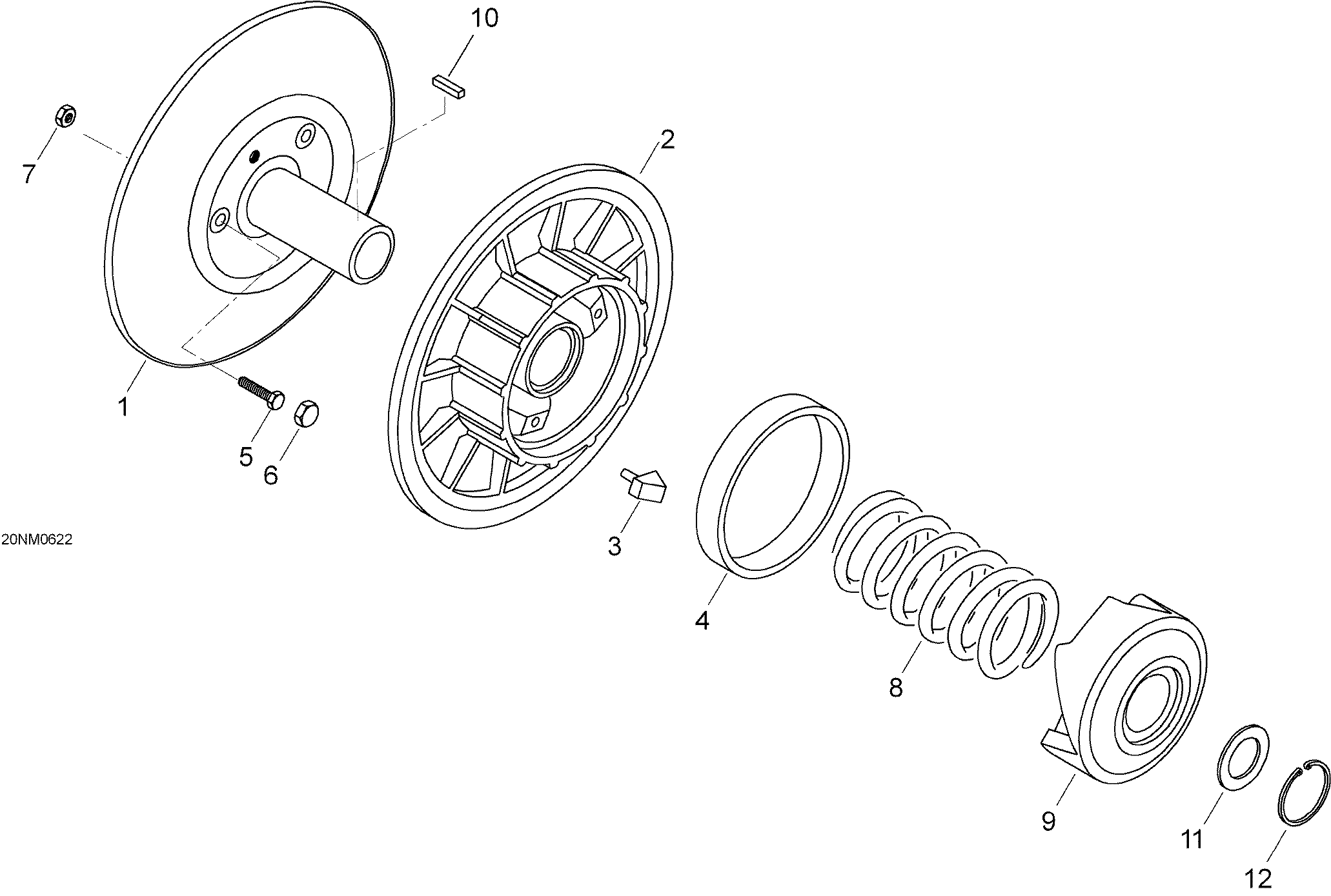 Схема узла: Driven pulley