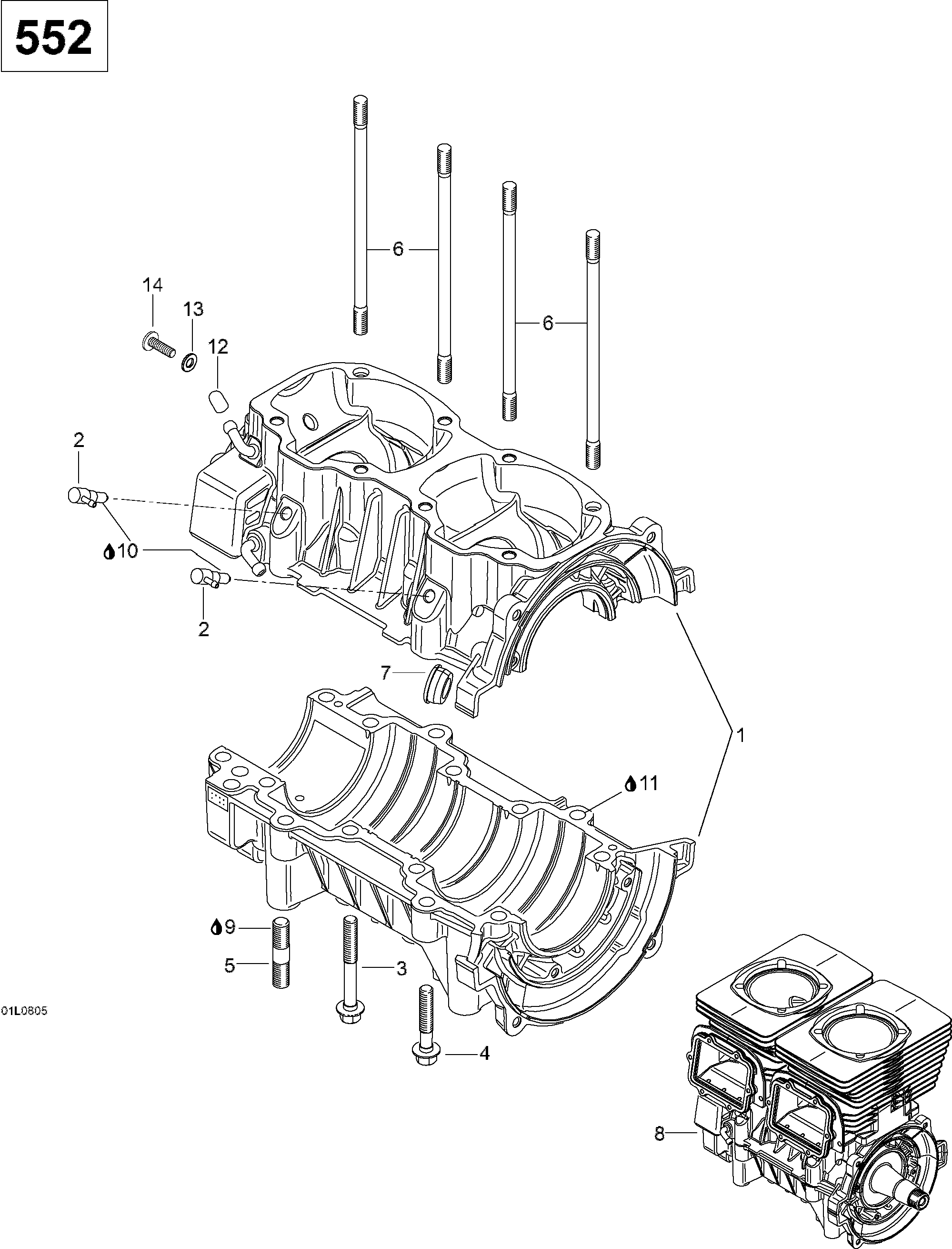 Crankcase 552