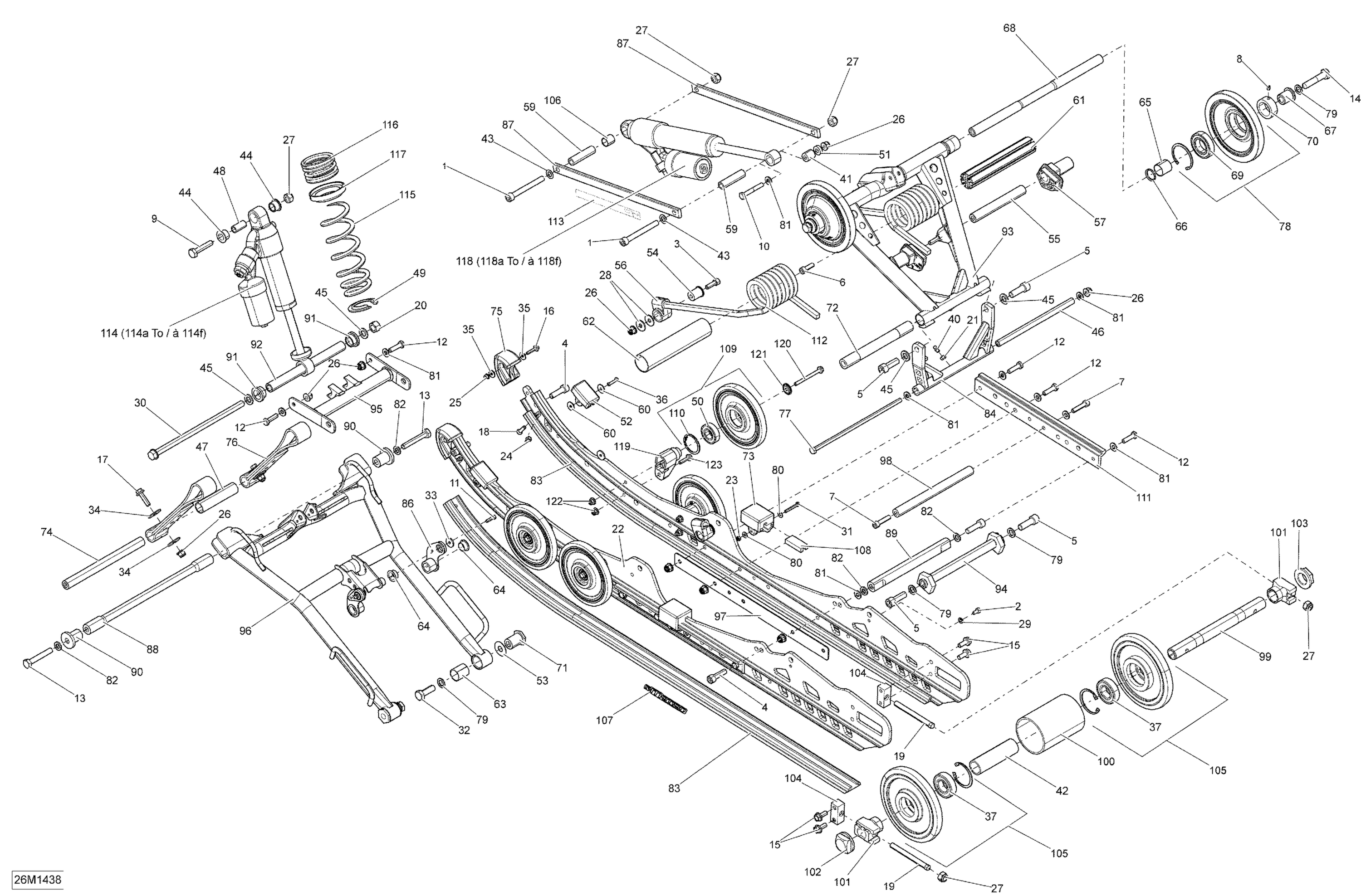 Схема узла: Rear Suspension _26M1438