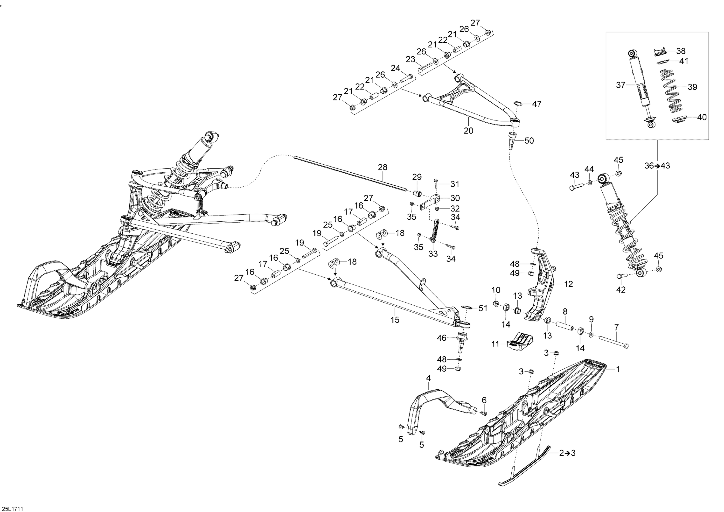 Front Suspension And Ski