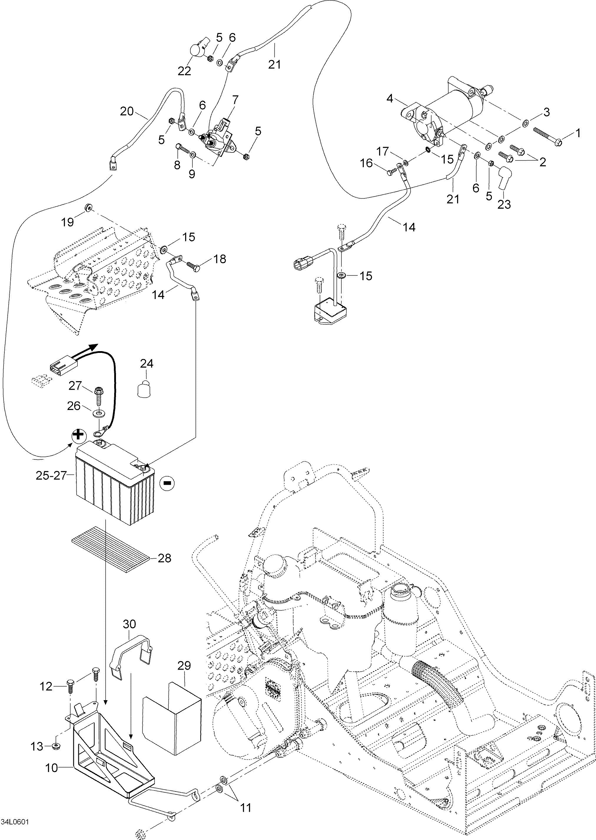 Battery And Starter