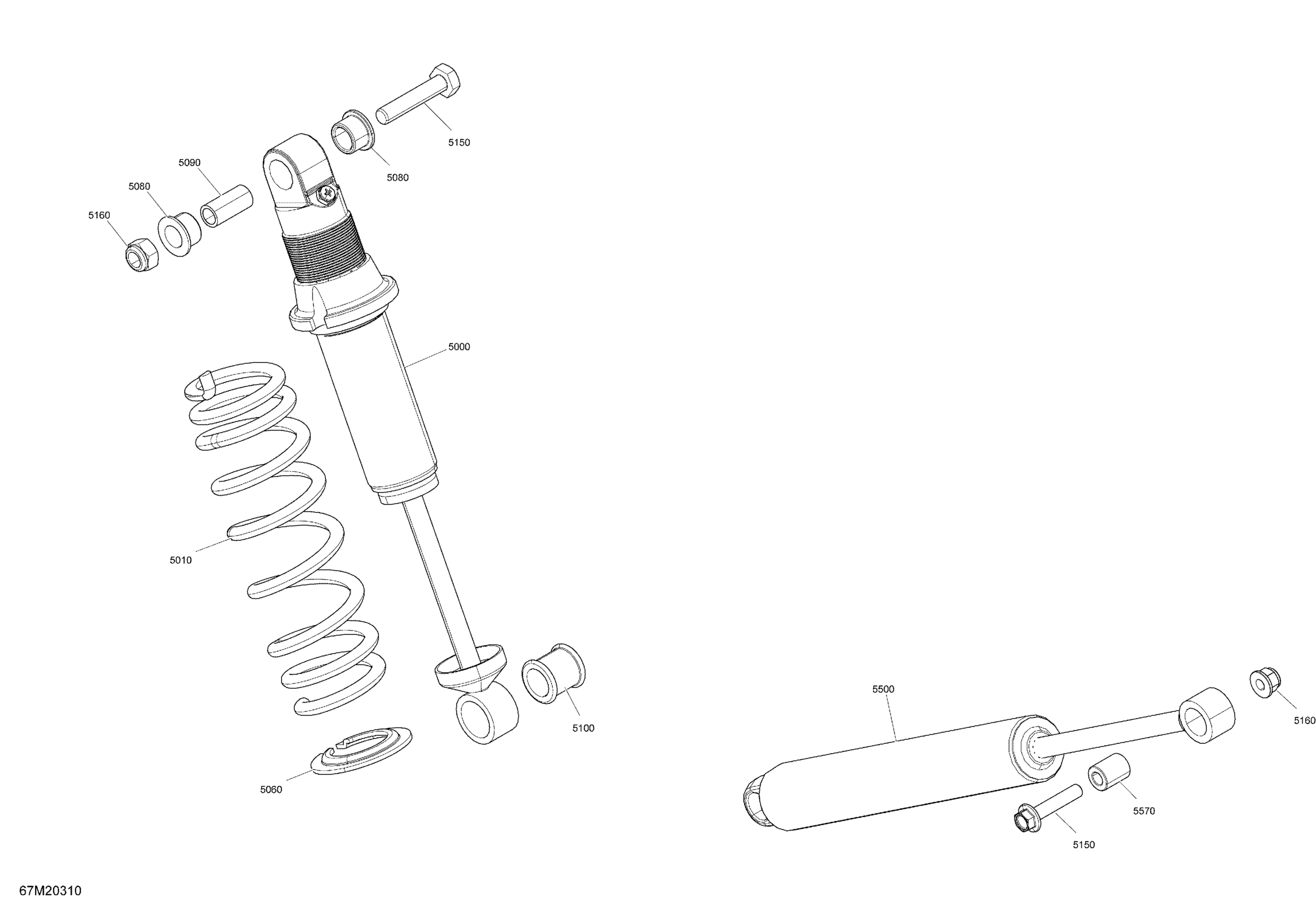 Схема узла: Suspension, Rear - Shocks - X Expert