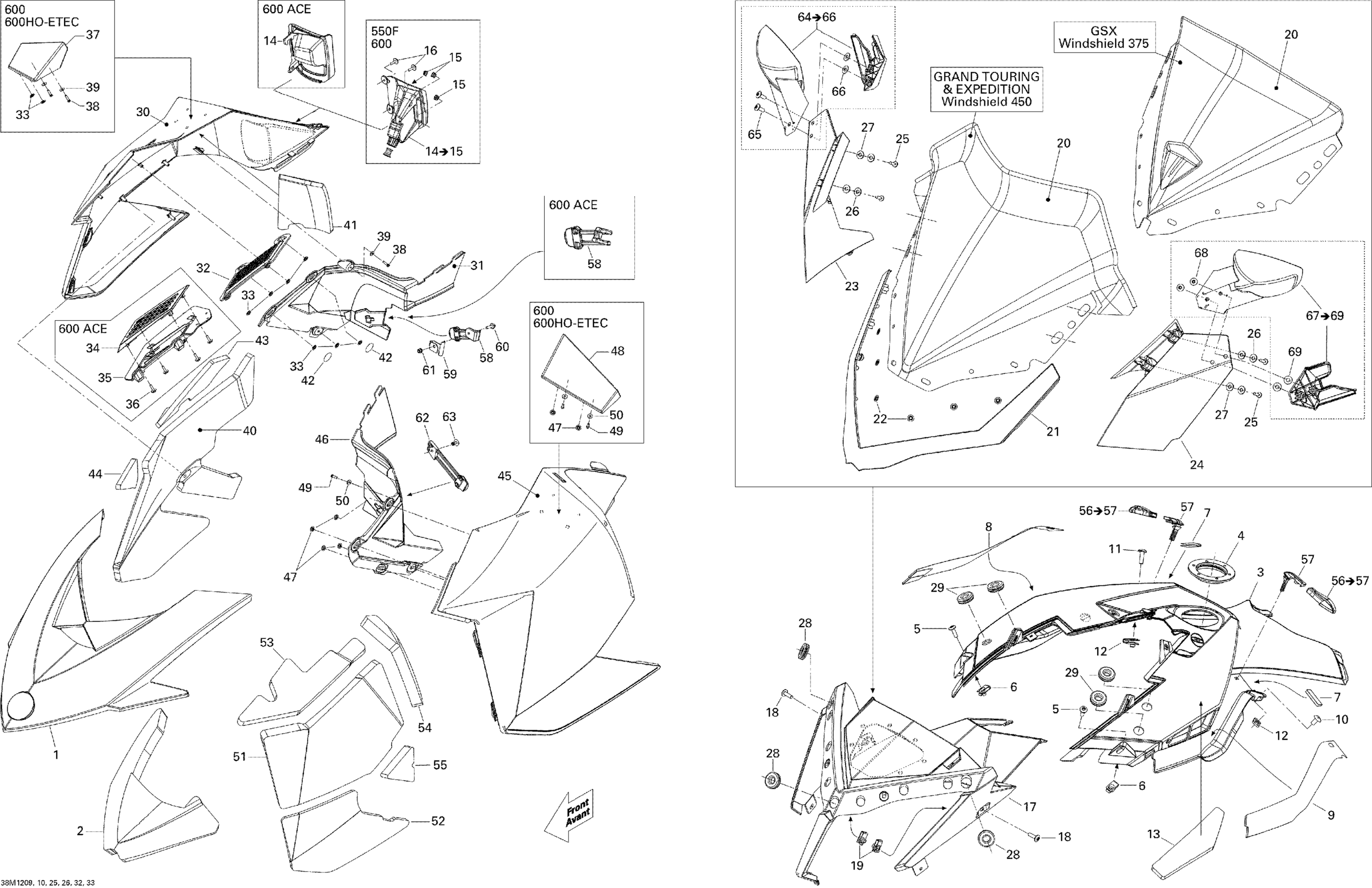 Hood, Windshield And Console