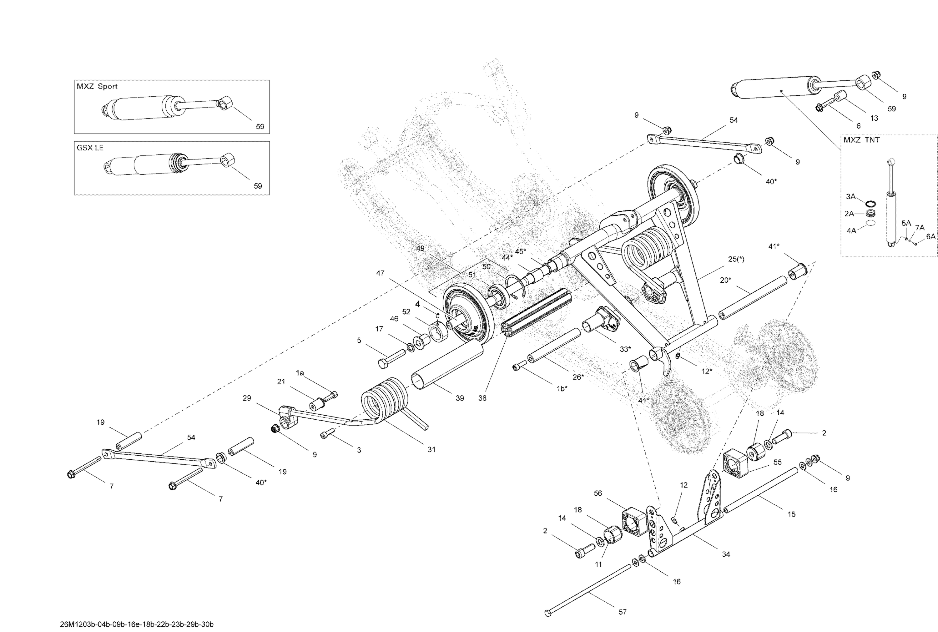 Rear Suspension (LE) Rear Arm And Shock