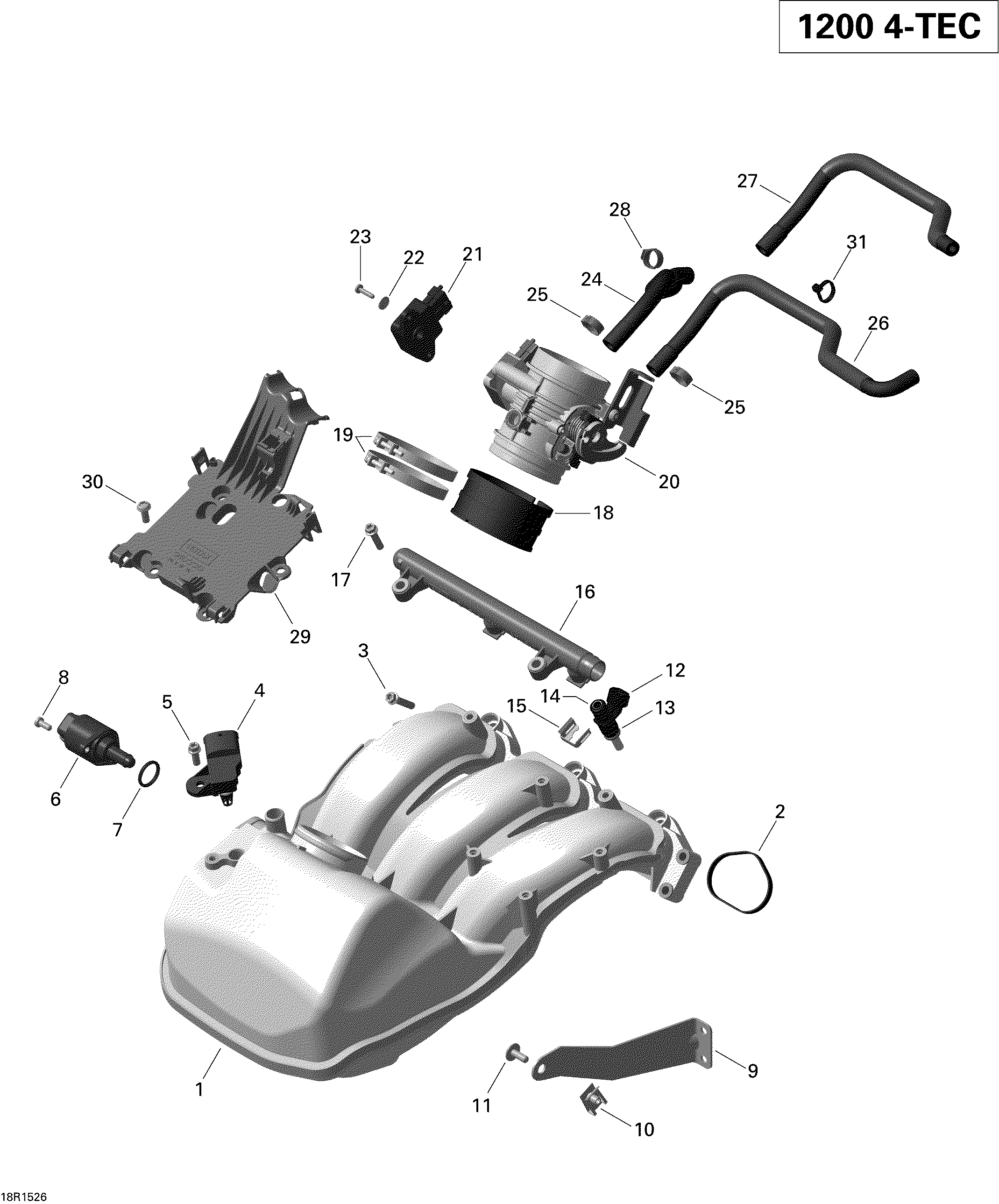 Air Intake Manifold And Throttle Body GSX LE