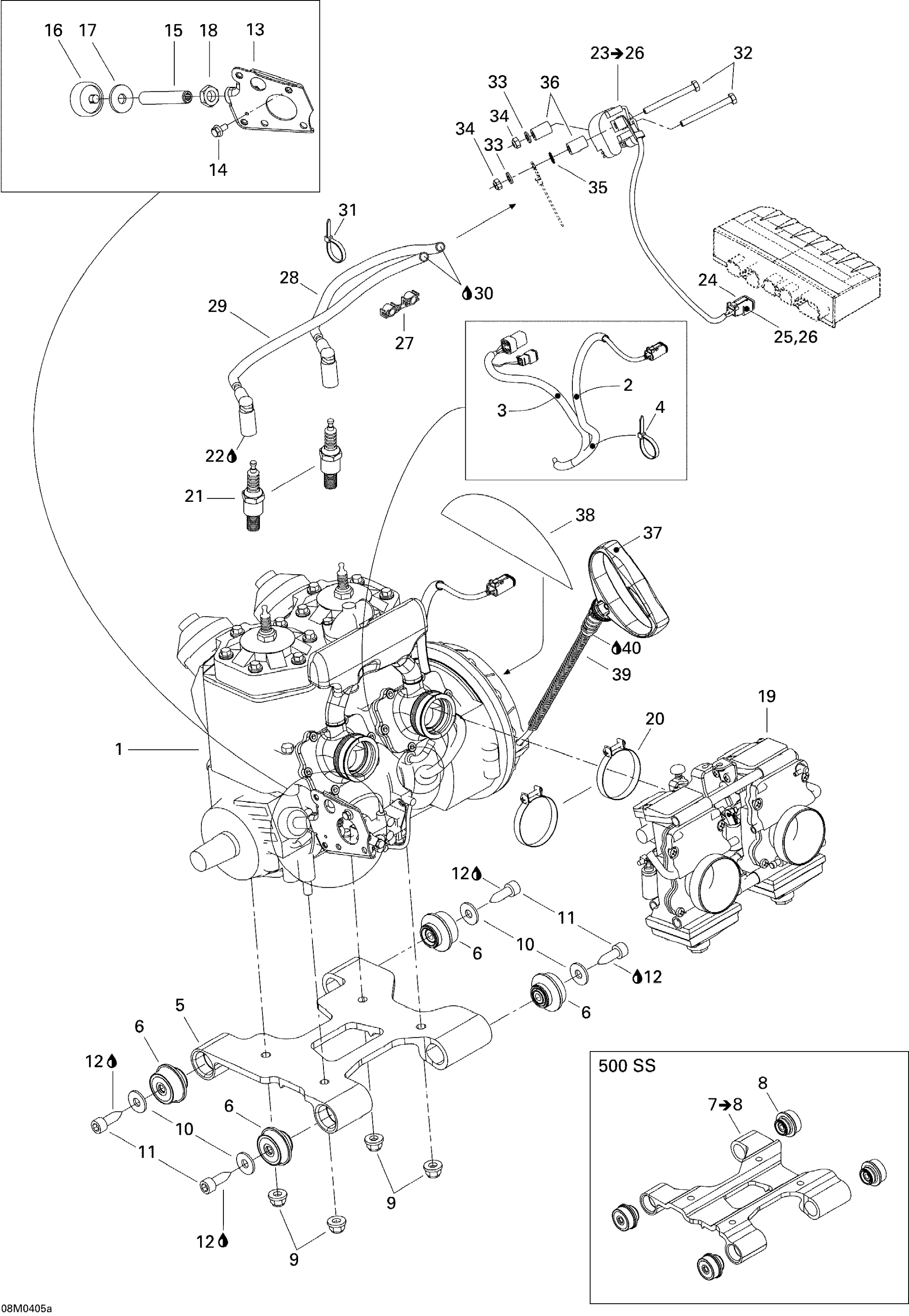 Схема узла: Engine Assembly And Support