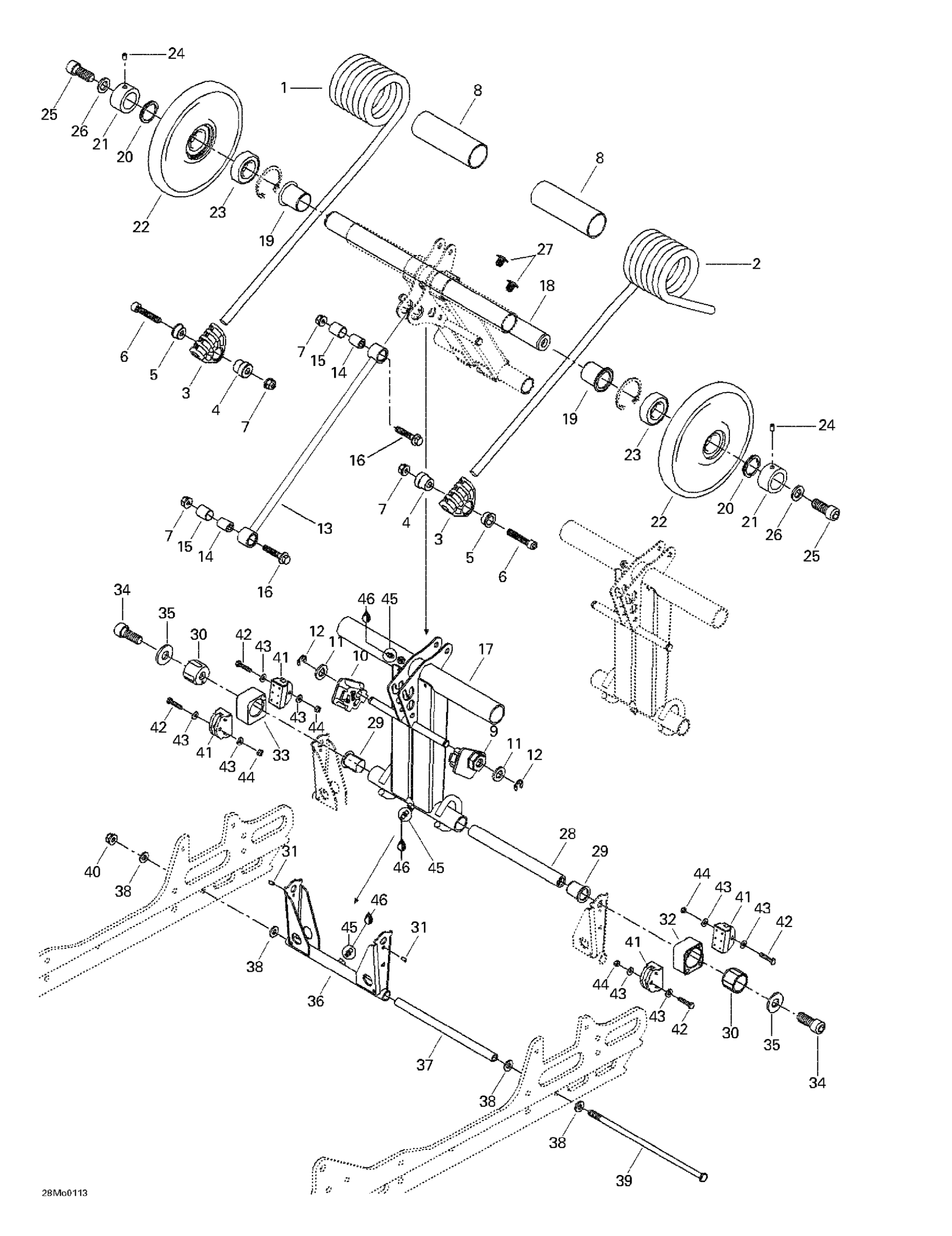 Схема узла: Rear Arm, Rear Suspension