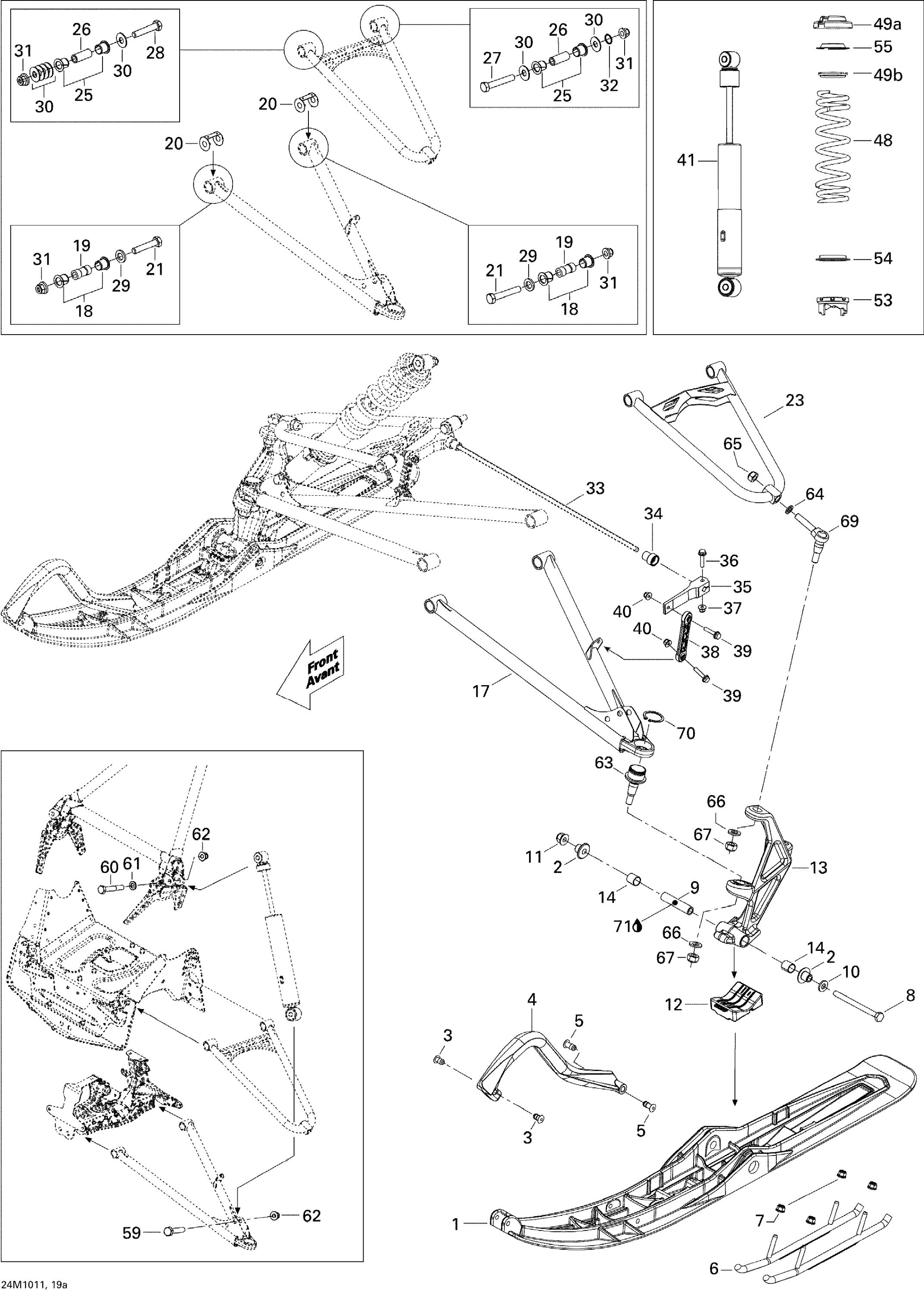 Схема узла: Front Suspension And Ski LE 1200