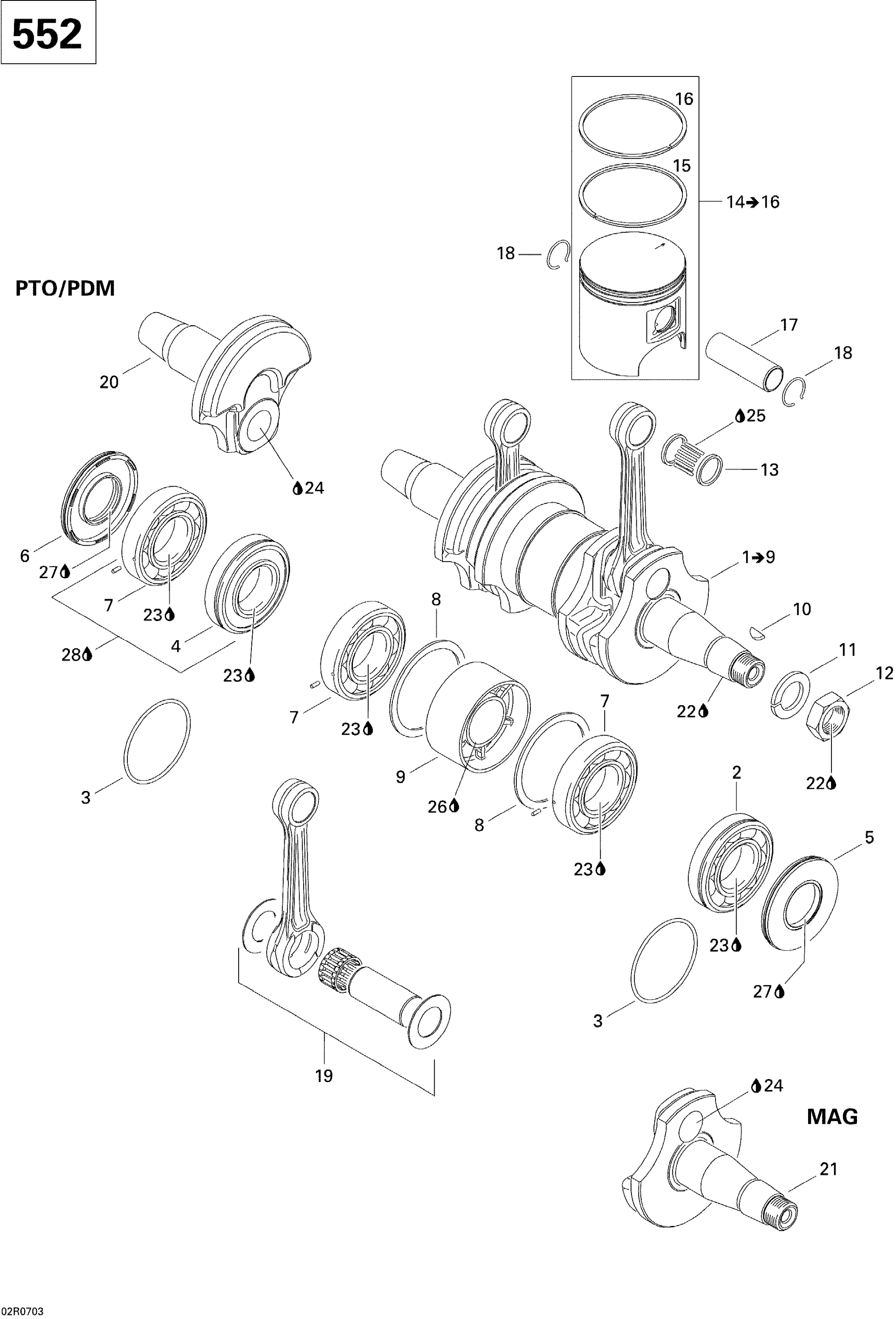 Crankshaft, Piston And Cylinder