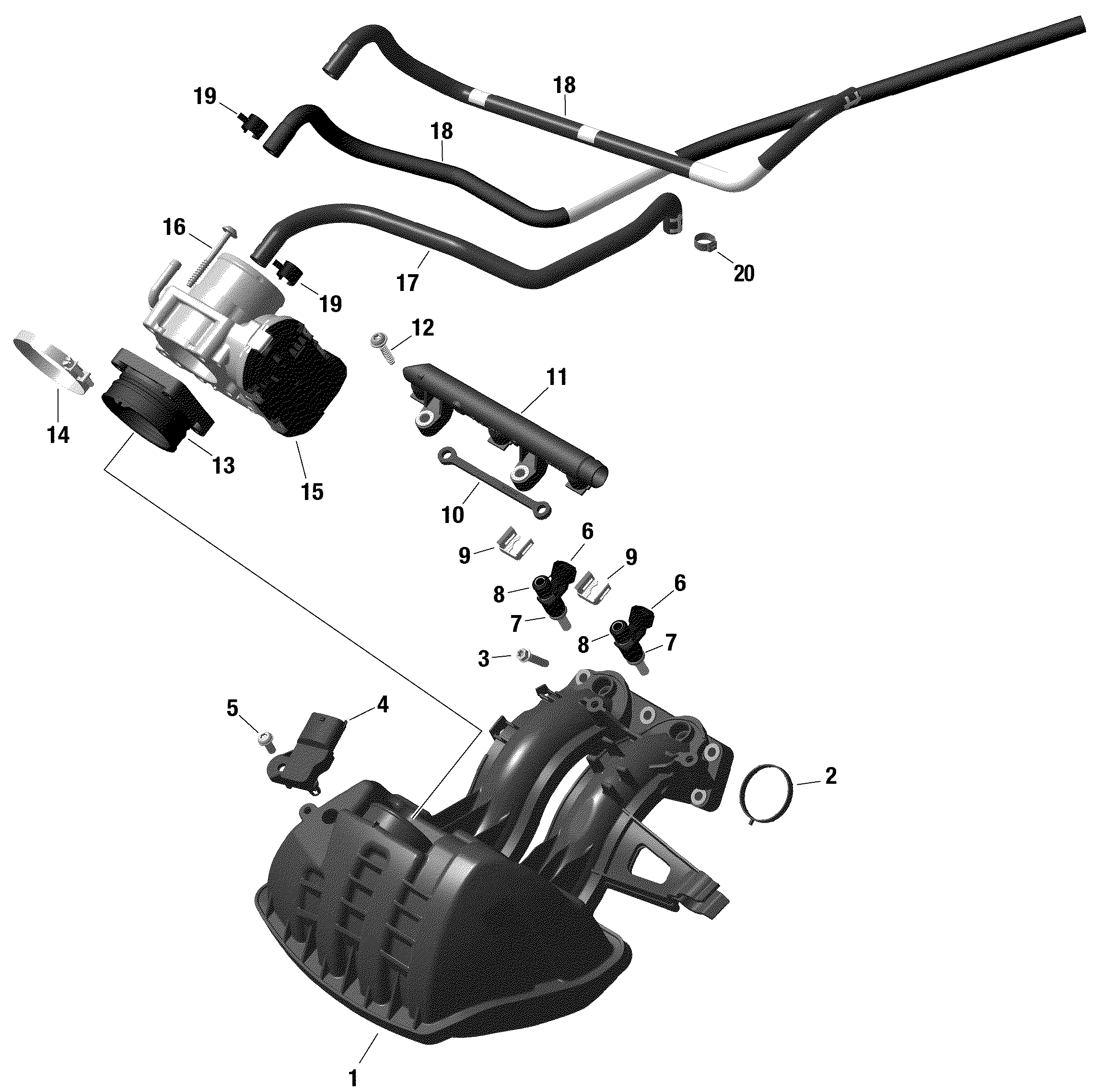 Rotax - Air Intake Manifold And Throttle Body