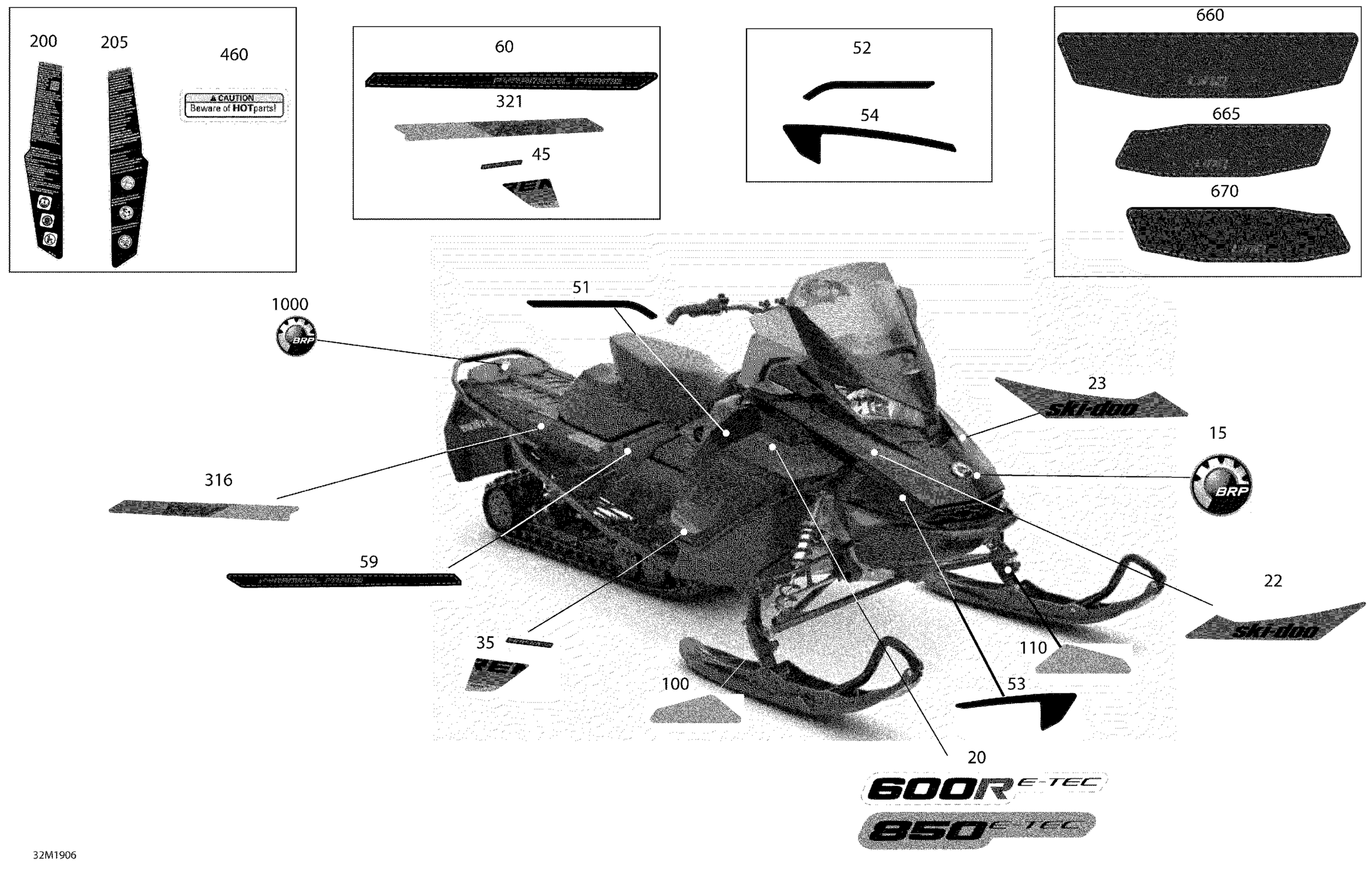 Decals - 600R E-TEC - Package Adrenaline