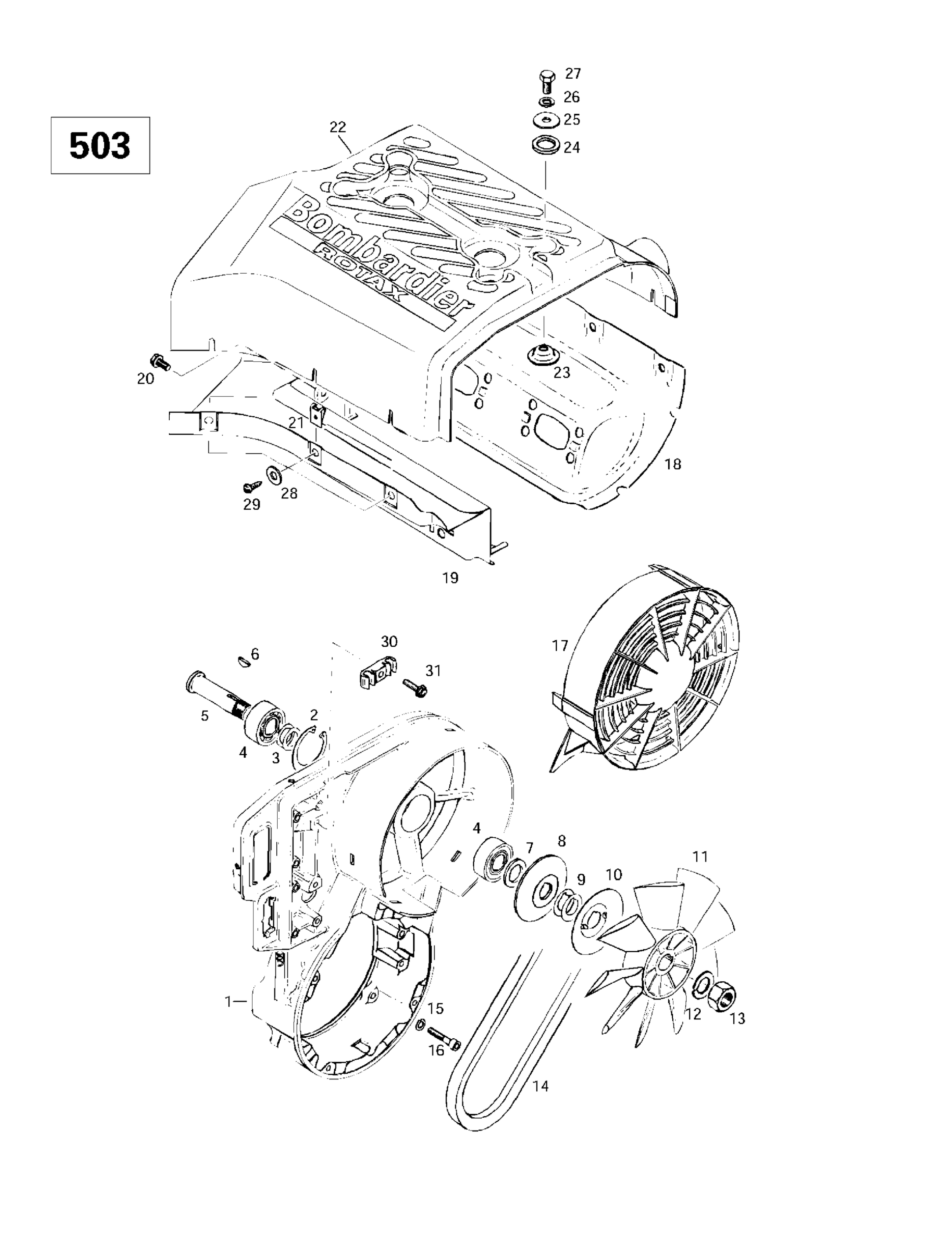 Cooling System  Fan (503)