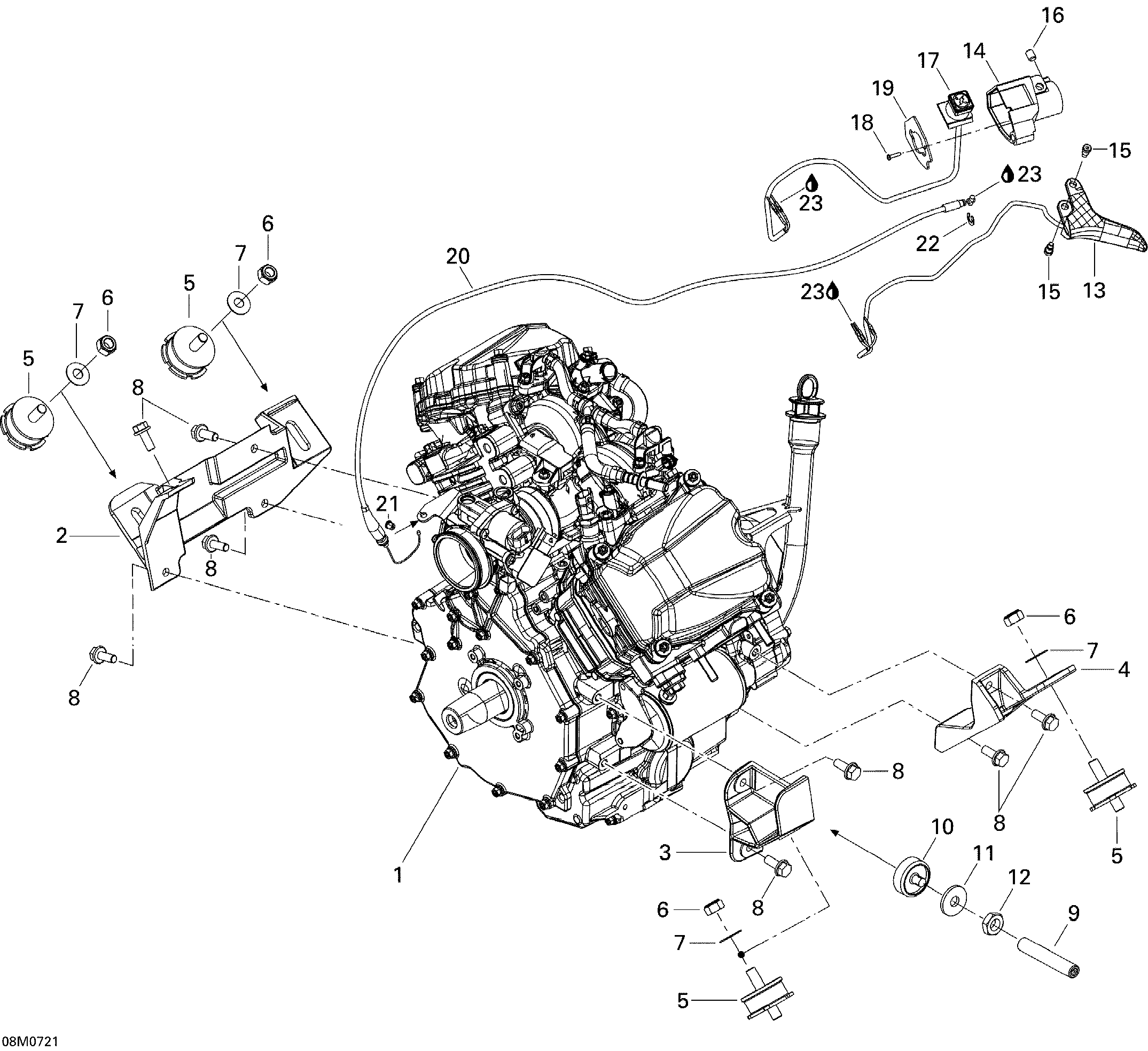 Схема узла: Engine And Engine Support