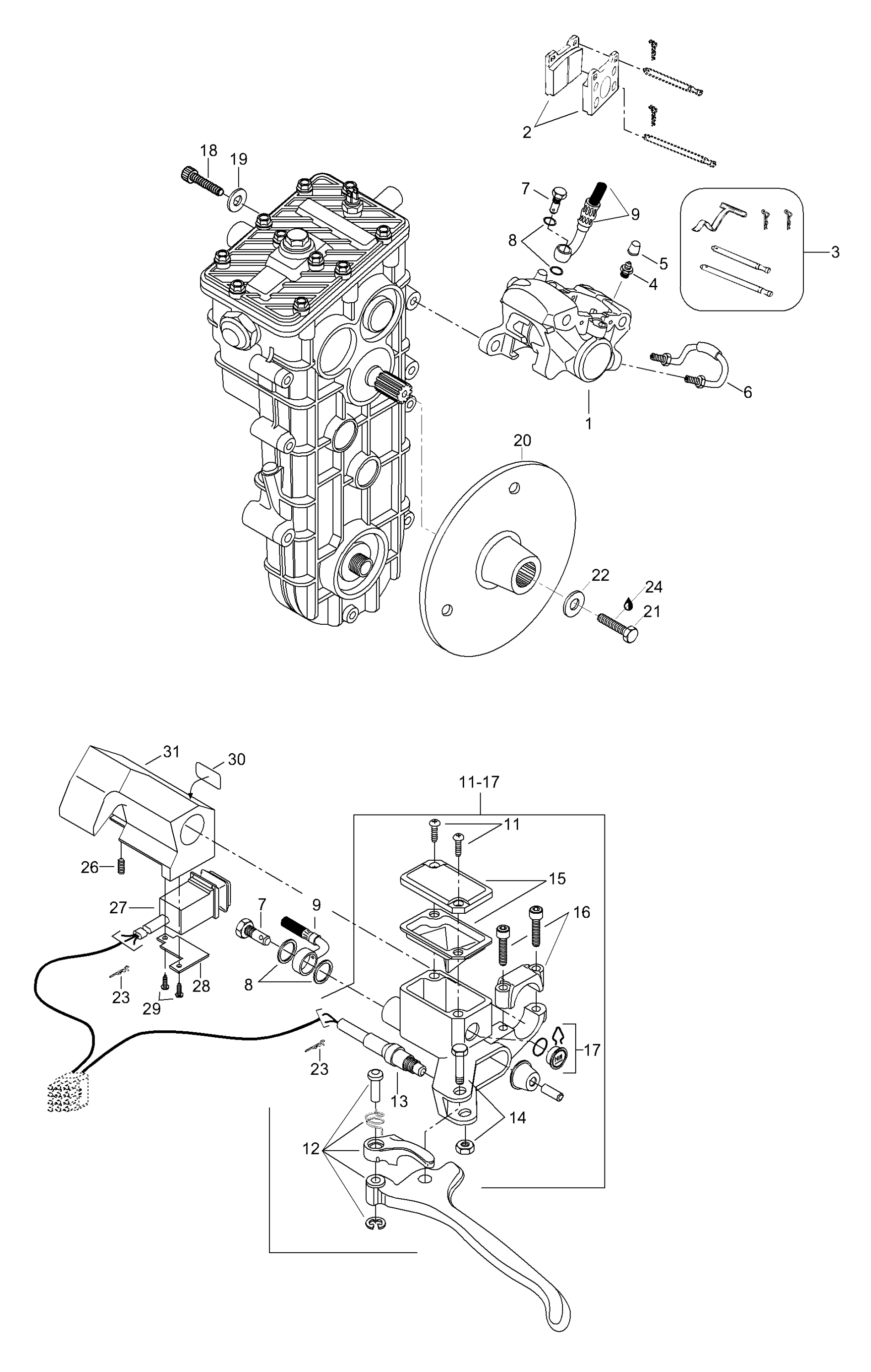 Схема узла: Brake Assy