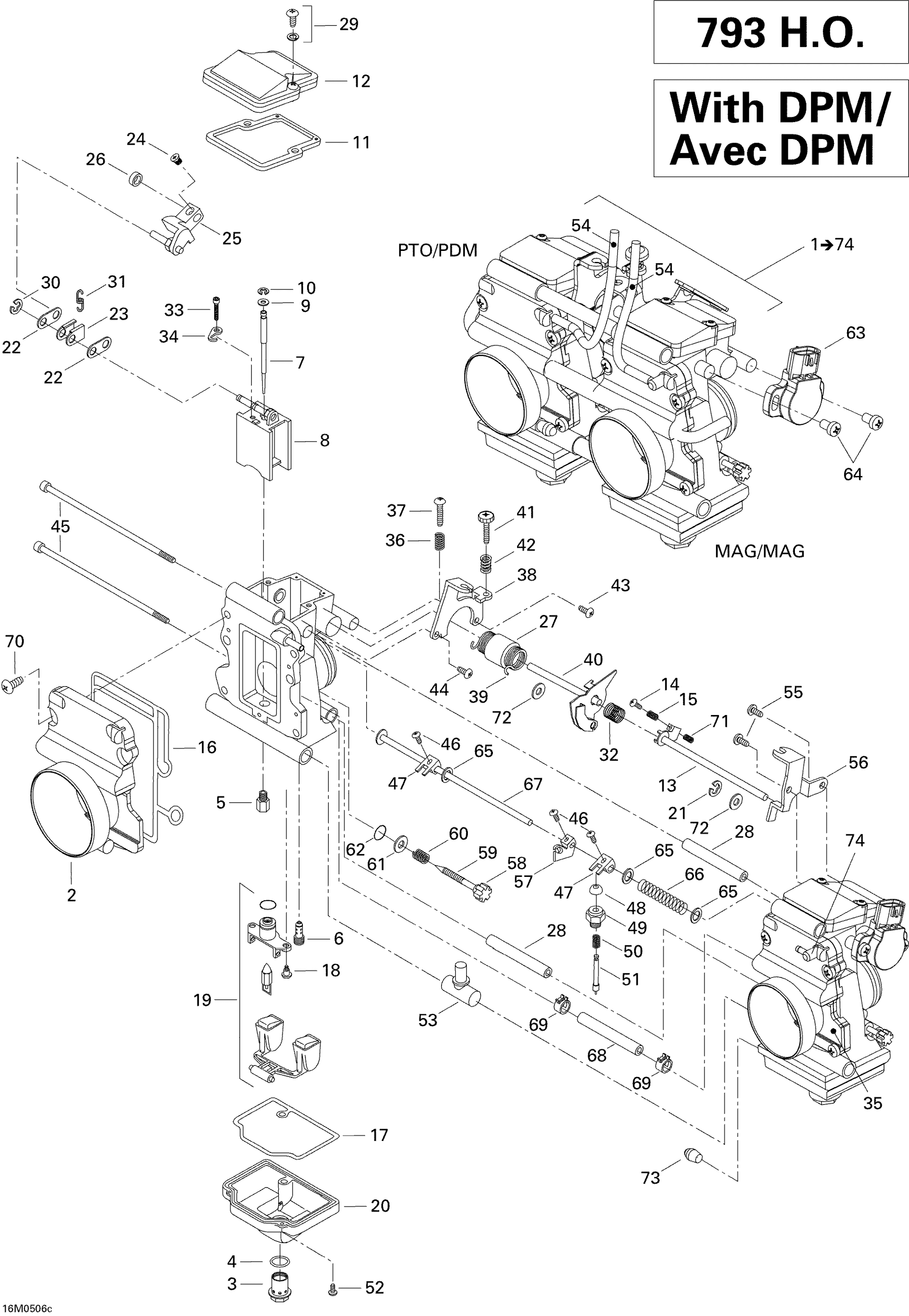 Схема узла: Carburetor With DPM