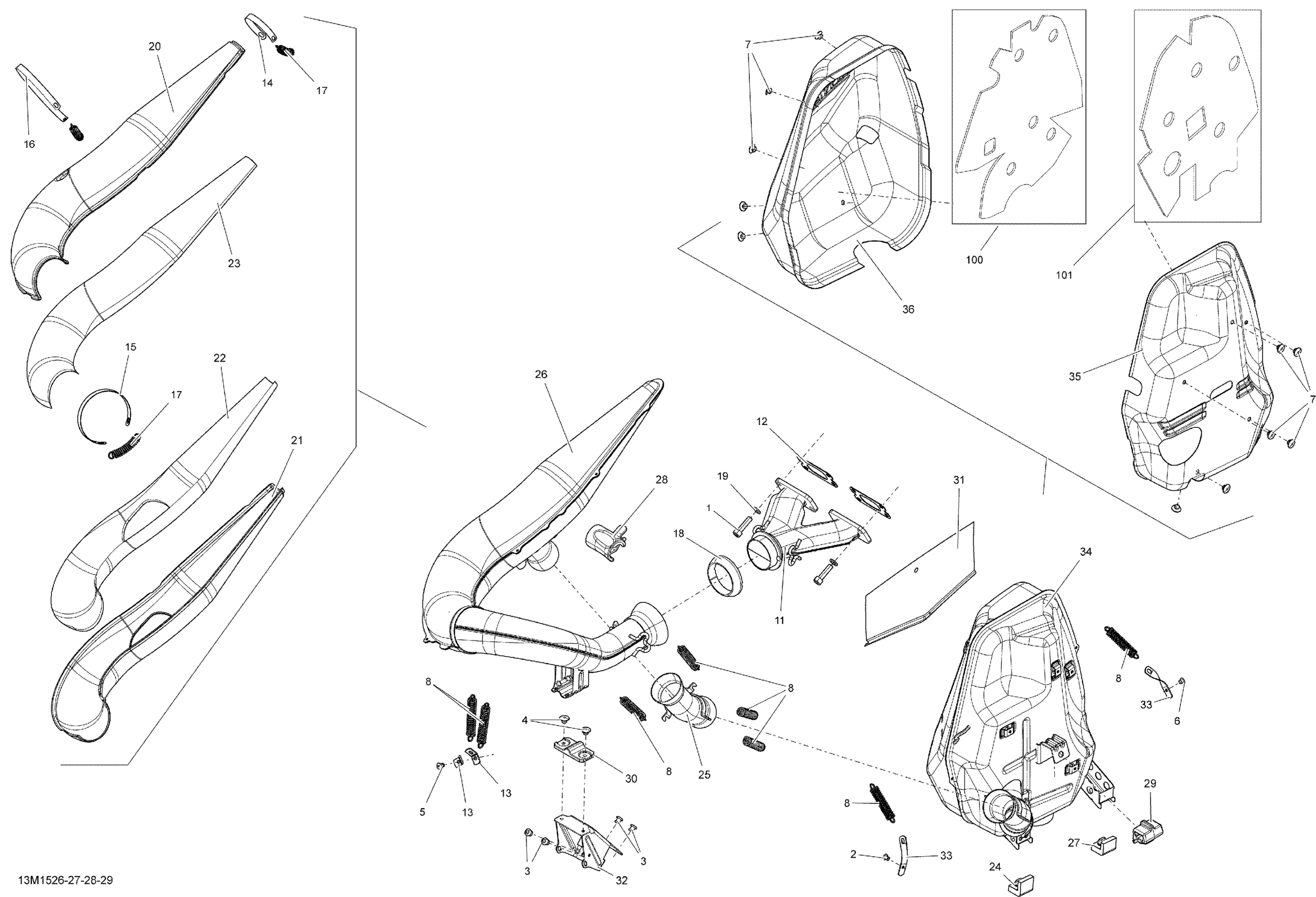 Схема узла: Exhaust System _13M1526