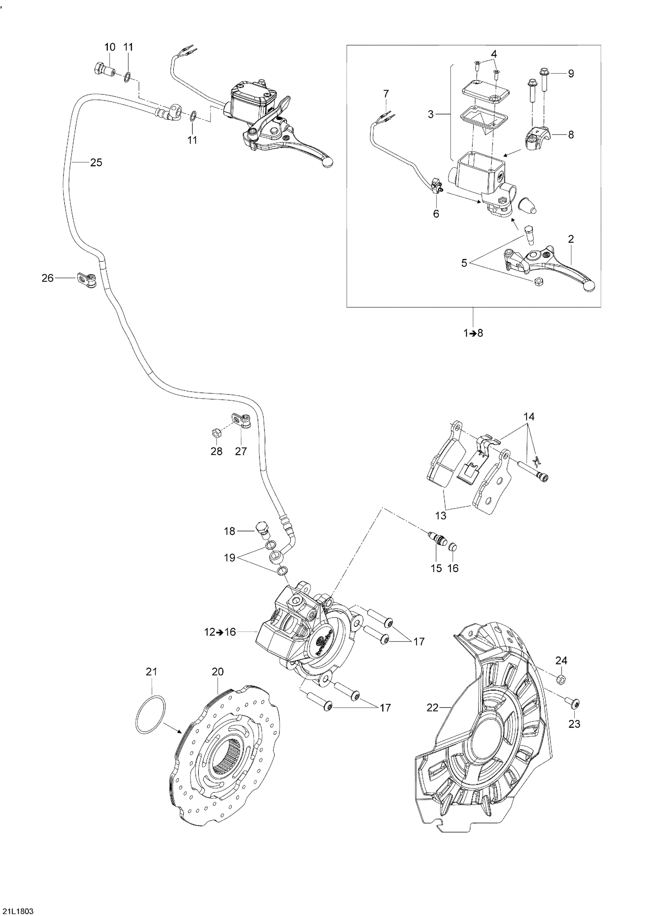 Схема узла: Hydraulic Brakes