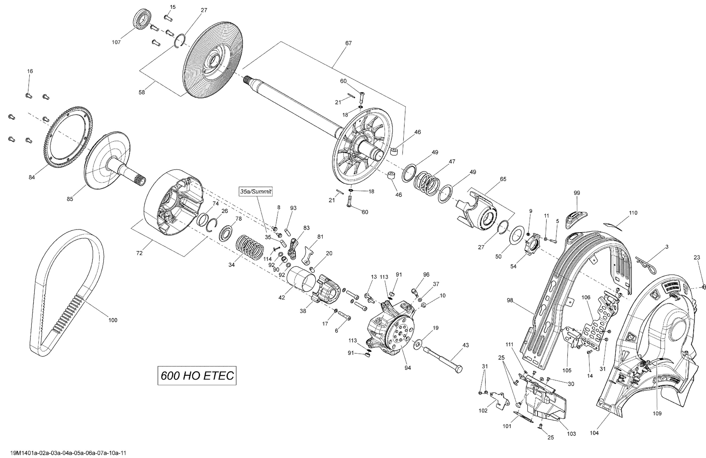 Pulley System 600 HO ETEC