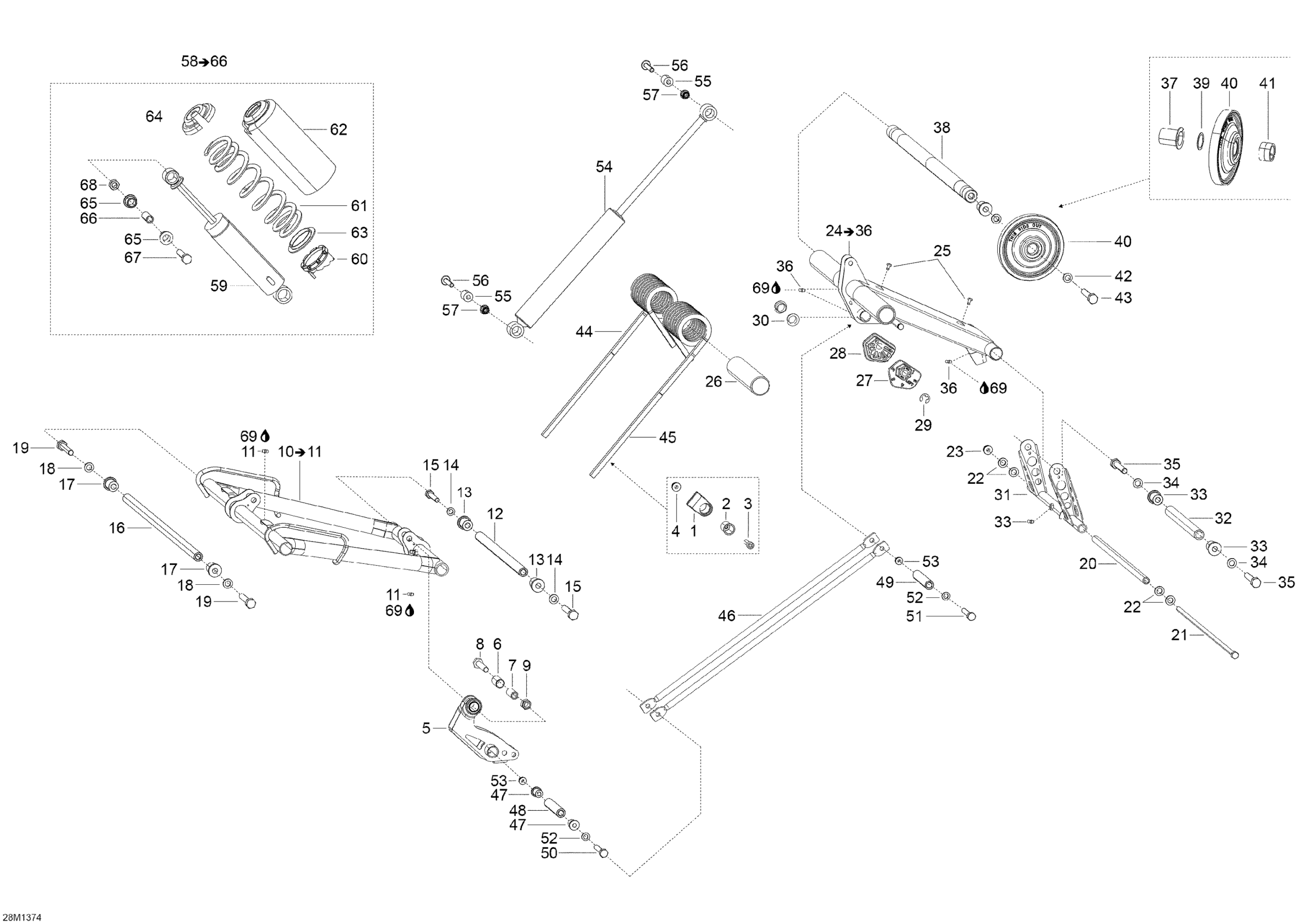 Схема узла: Rear Suspension b