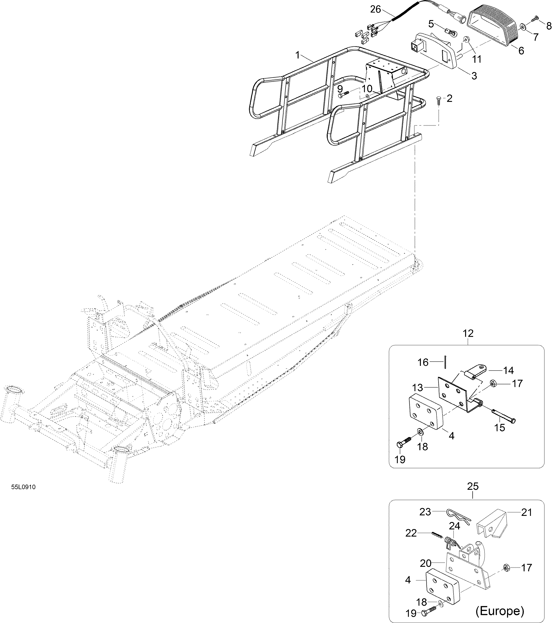 Схема узла: Luggage Rack