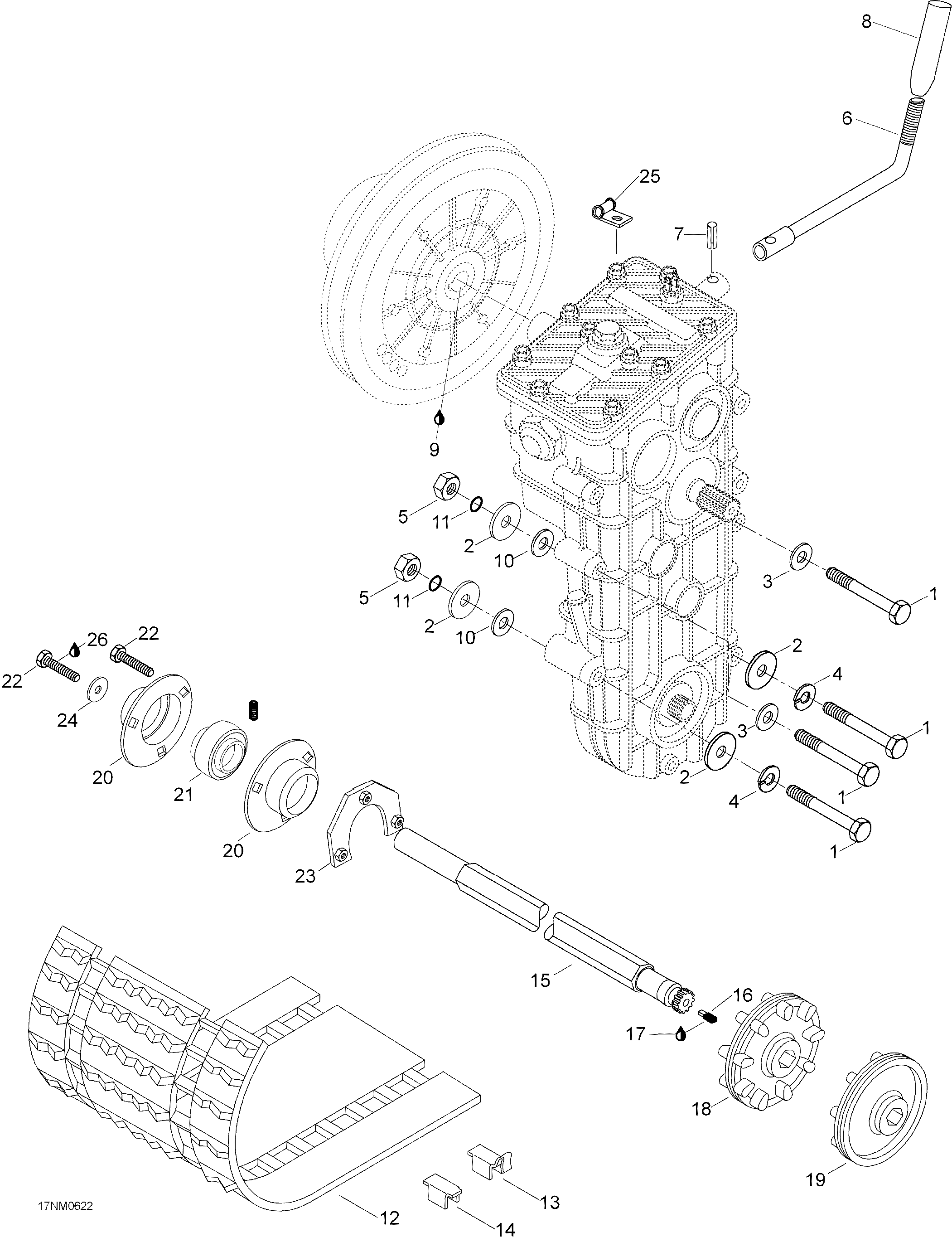 Схема узла: Drive Axle And track