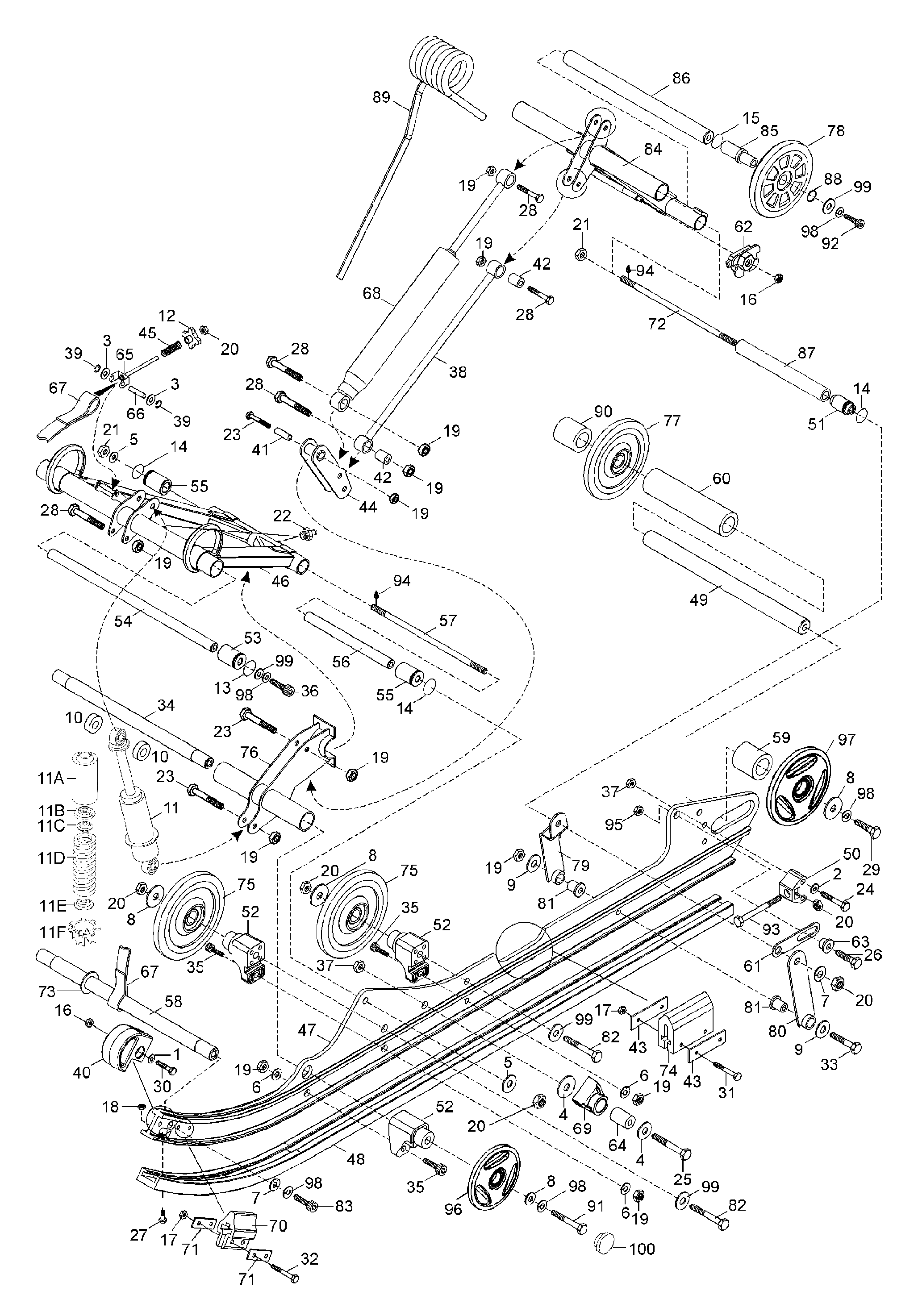 Схема узла: Rear Suspension