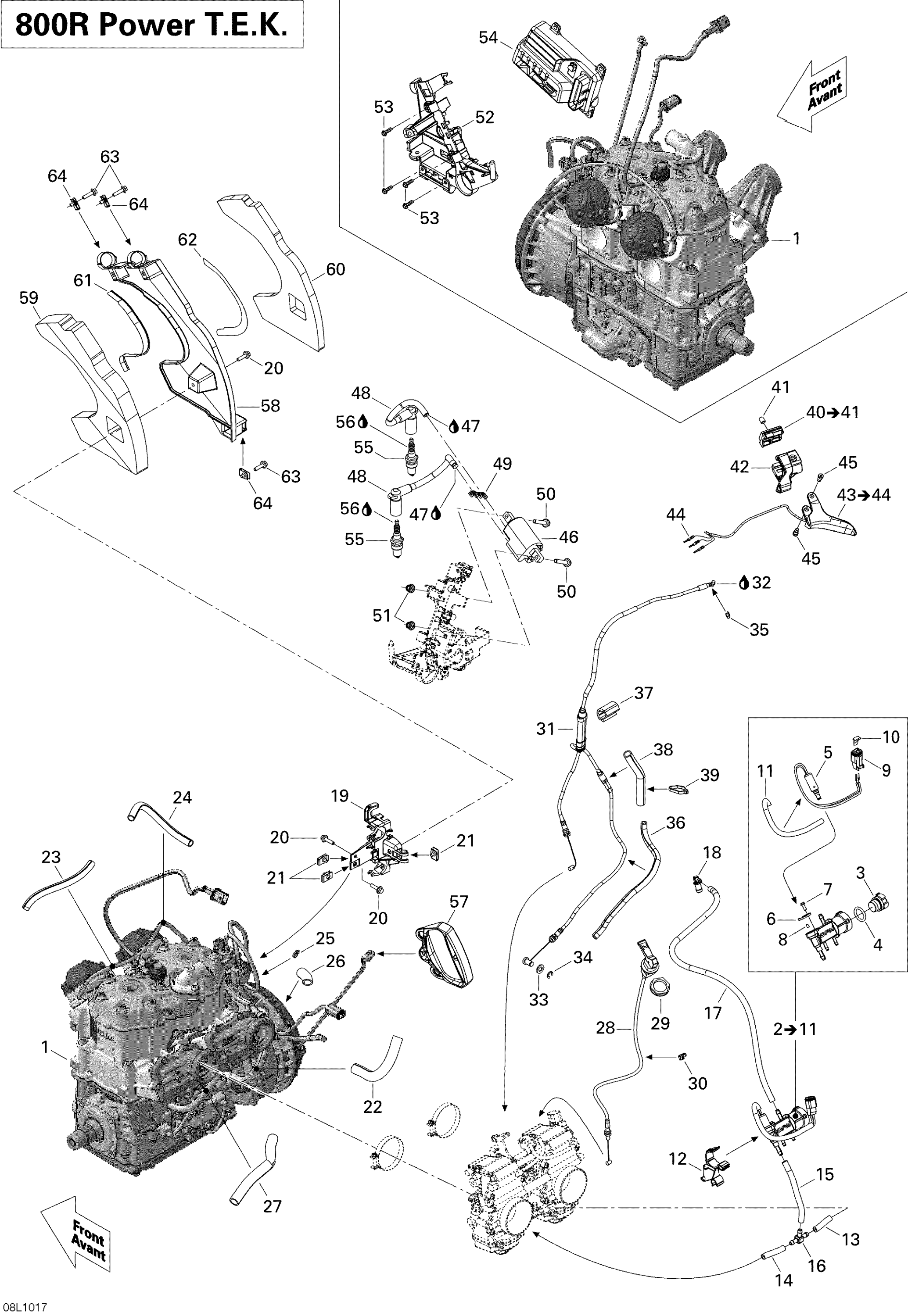 Engine And Engine Support 2- 800R PTEK