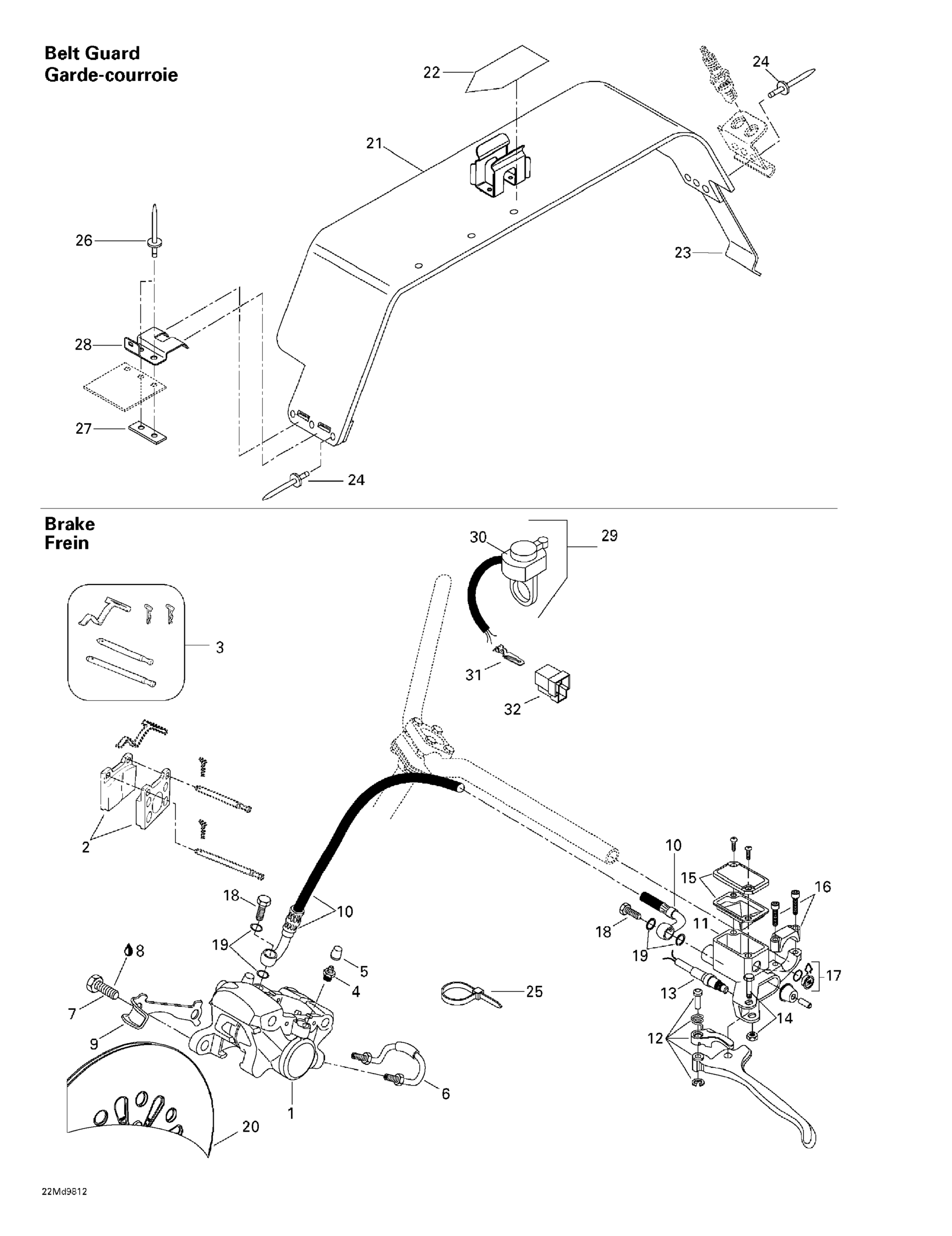 Схема узла: Hydraulic Brake And Belt Guard