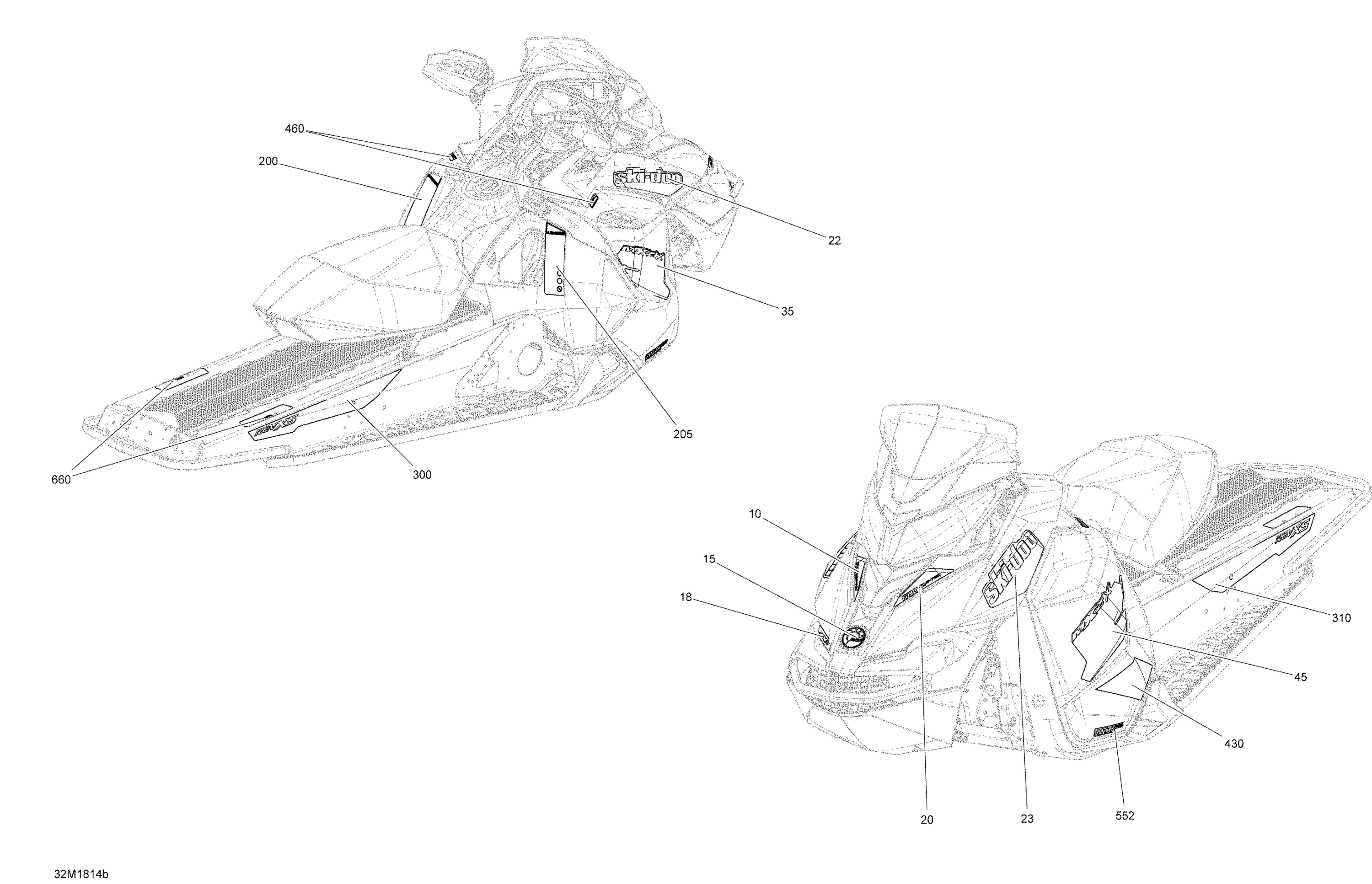 Decals MXZ - 1200 4-TEC - Package Blizzard