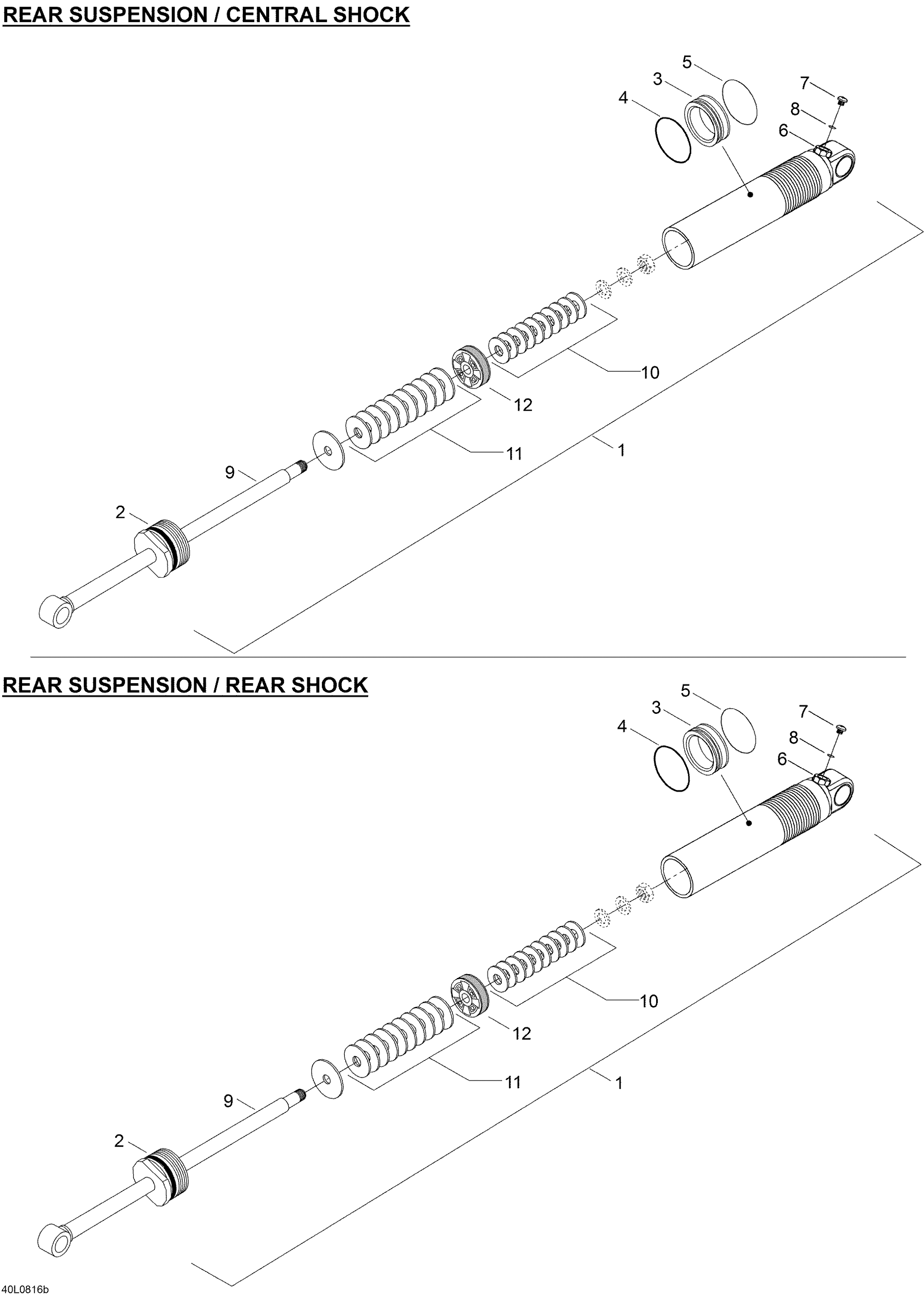 Схема узла: Take Apart Shock, Rear