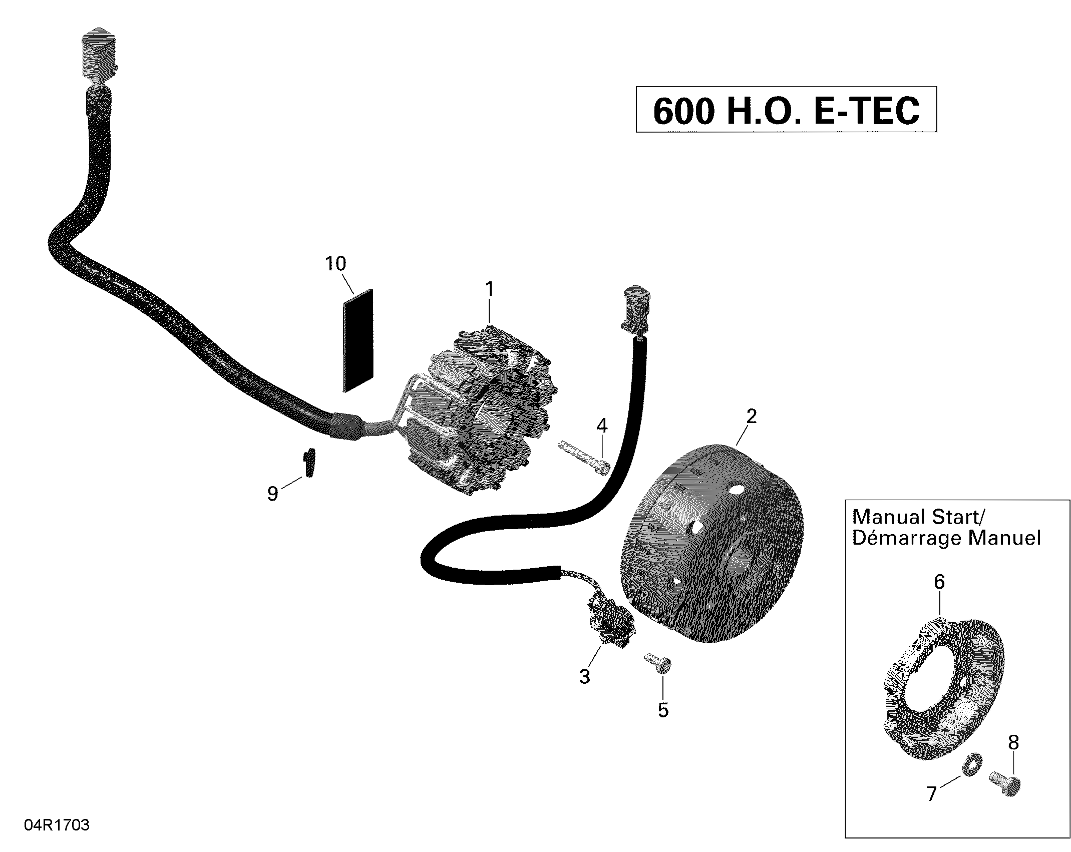 Схема узла: Magneto - 600HO E-TEC