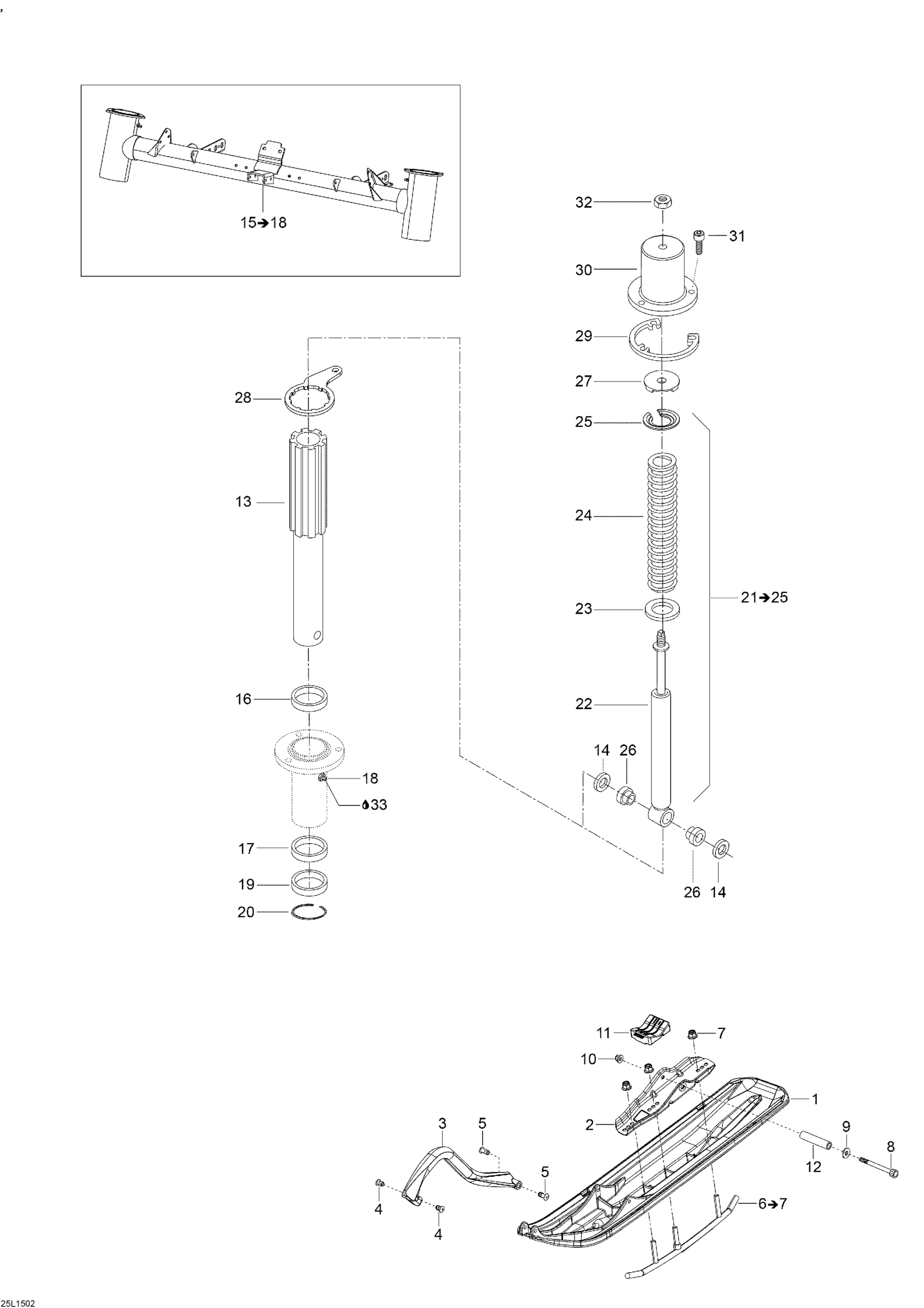 Front Suspension And Ski