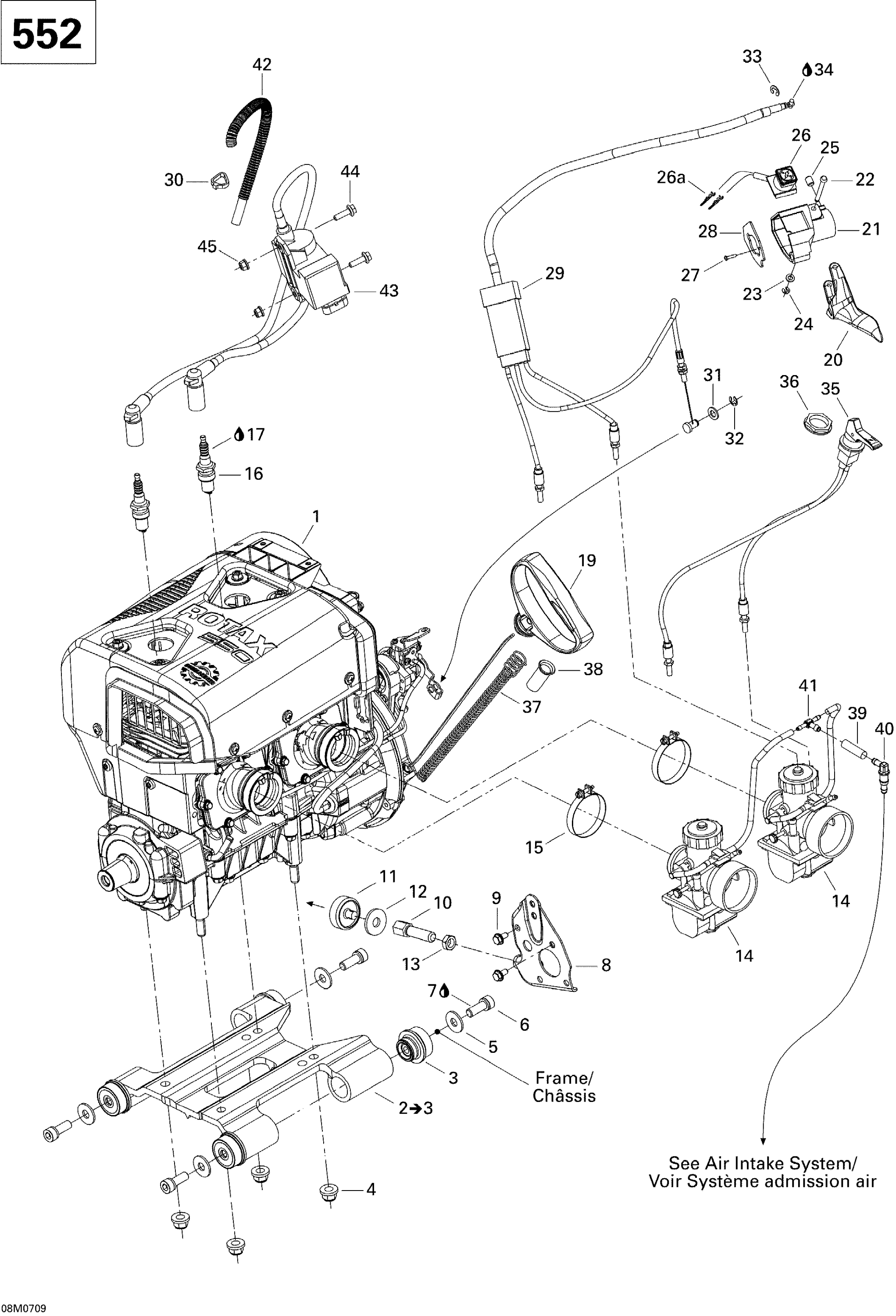 Engine And Engine Support MX Z 550X