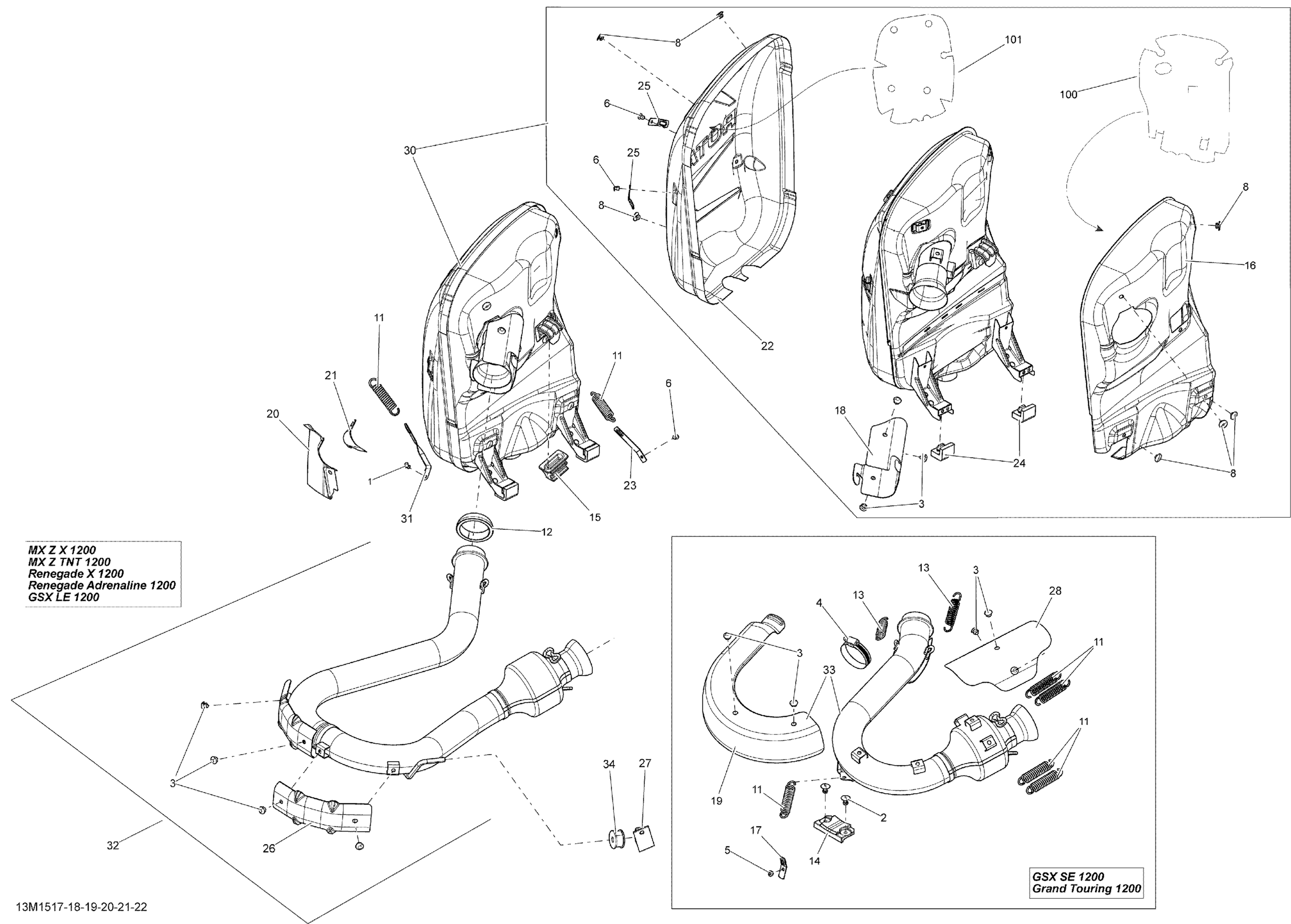 Схема узла: Exhaust System LE_13M1521