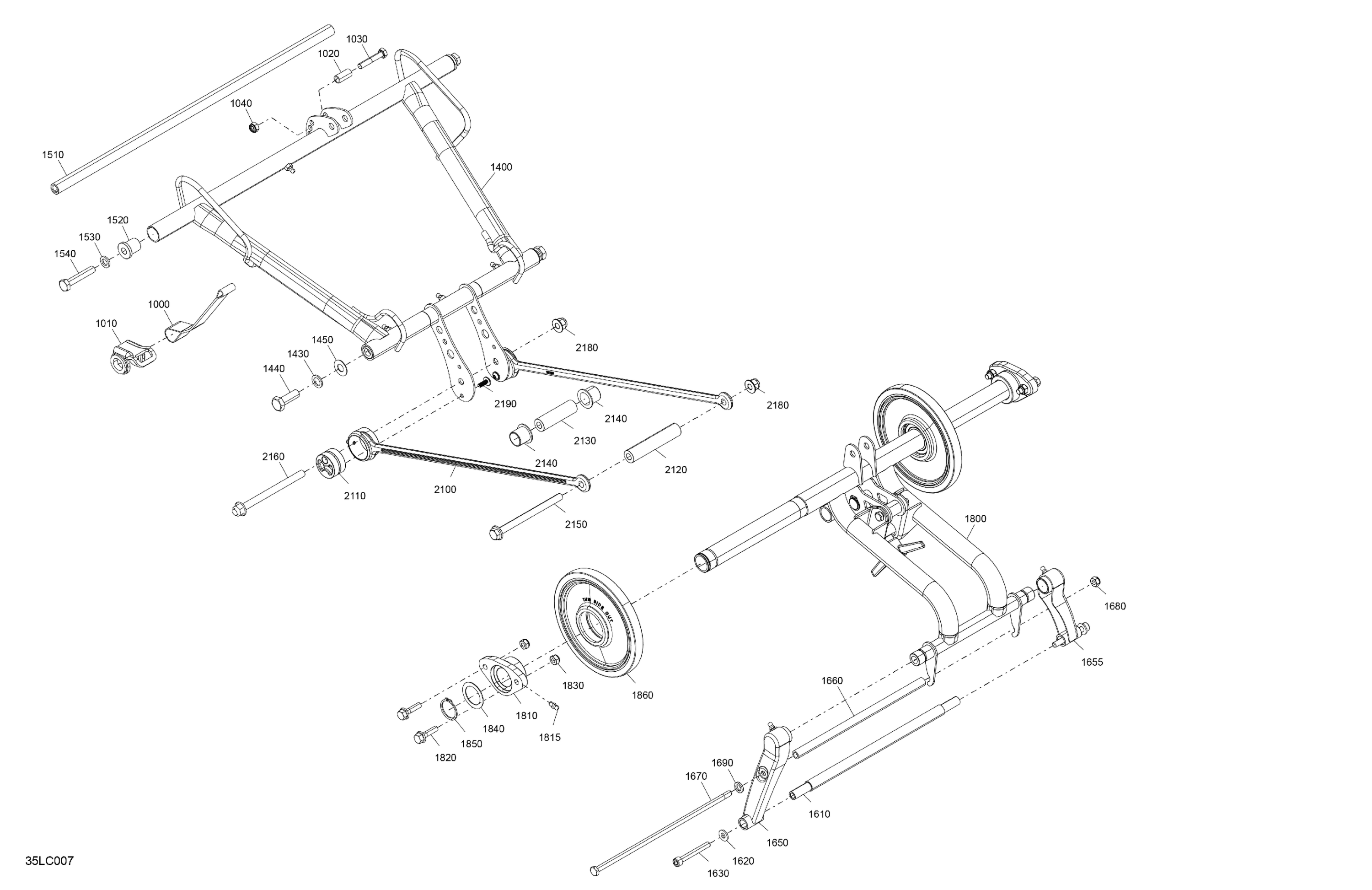 Схема узла: Suspension - Rear - Upper Section