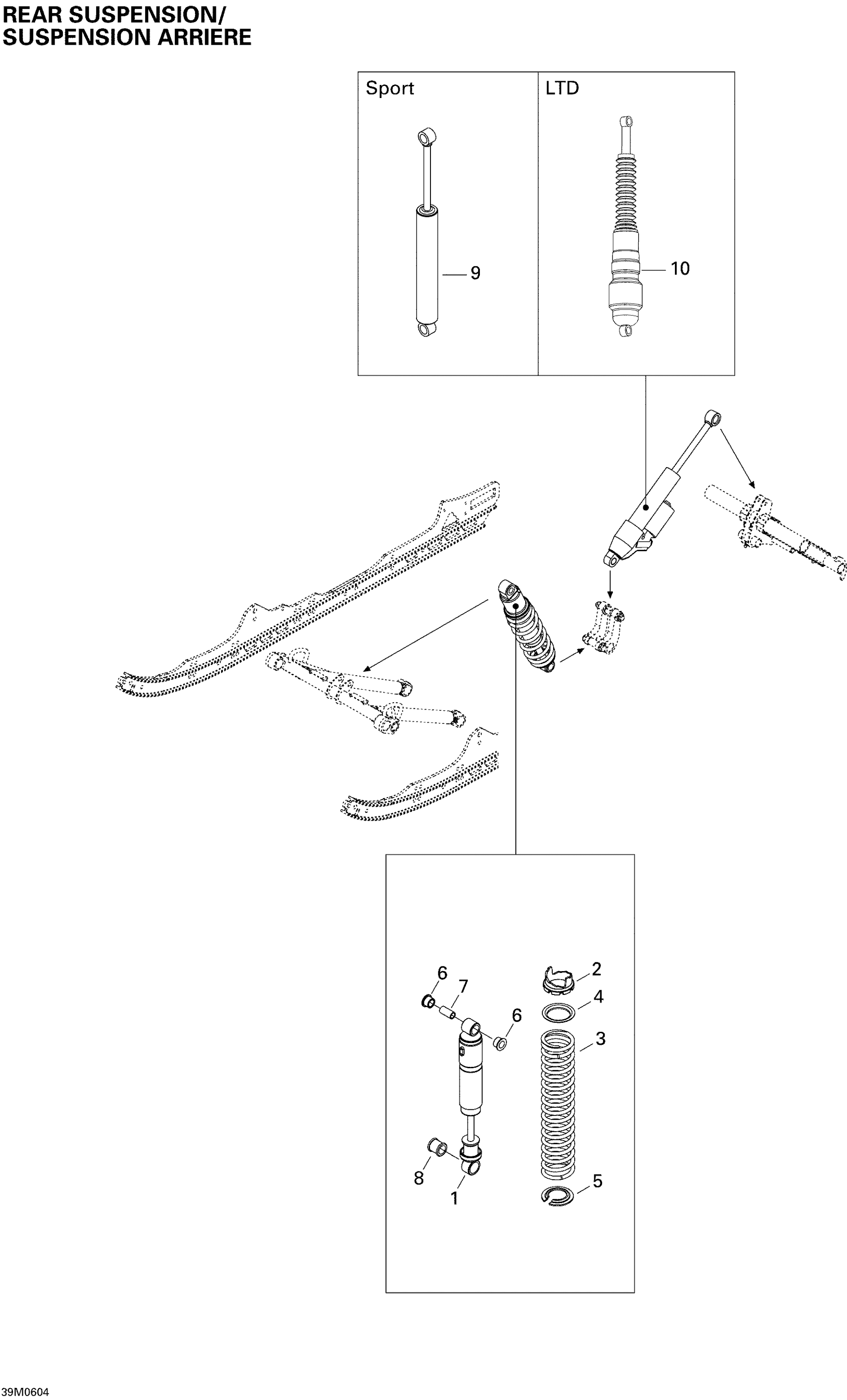 Rear Suspension Shocks Sport