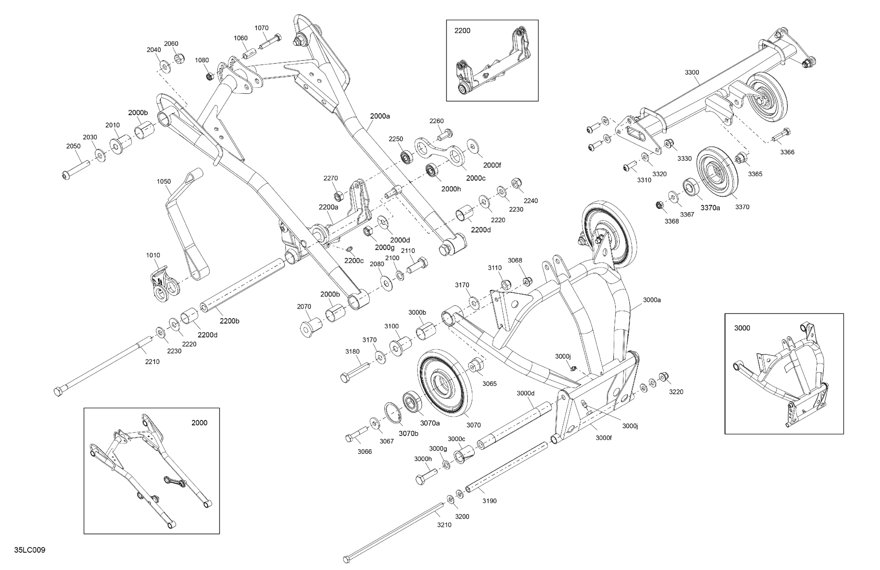 Схема узла: Suspension - Rear - Upper Section