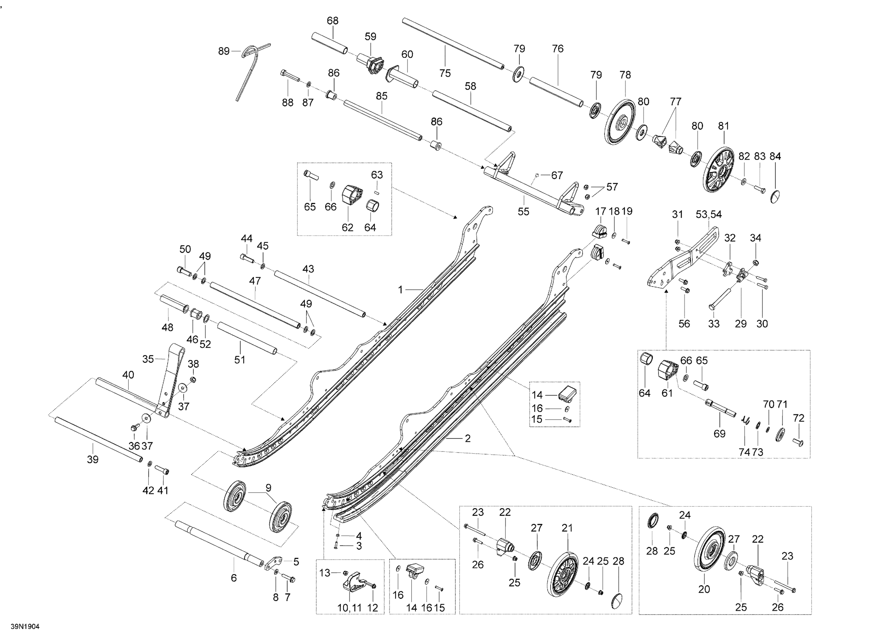 Rear Suspension EXPEDITION - 900 ACE & 1200 4-TEC- Lower