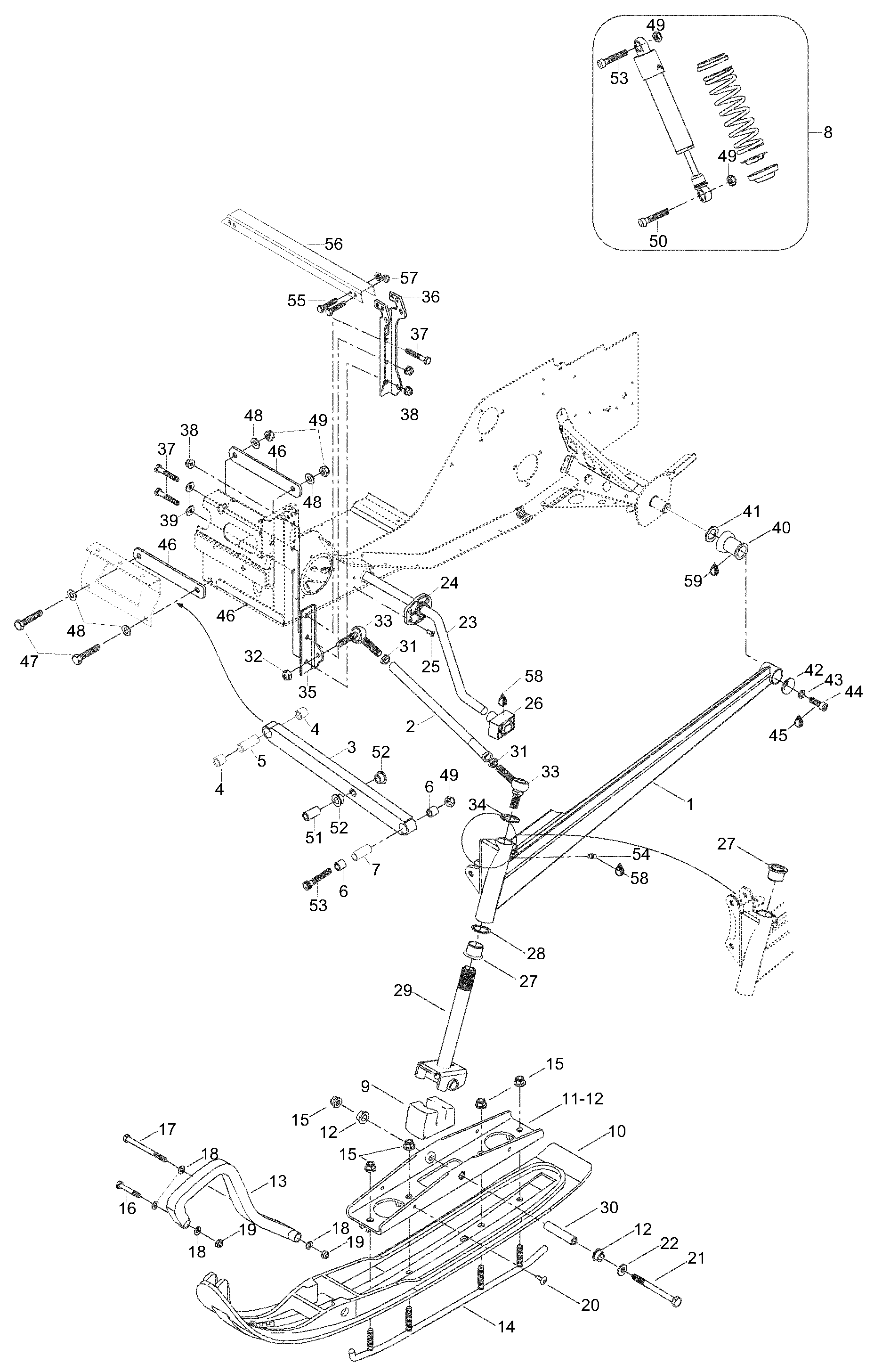 Схема узла: Front Suspension