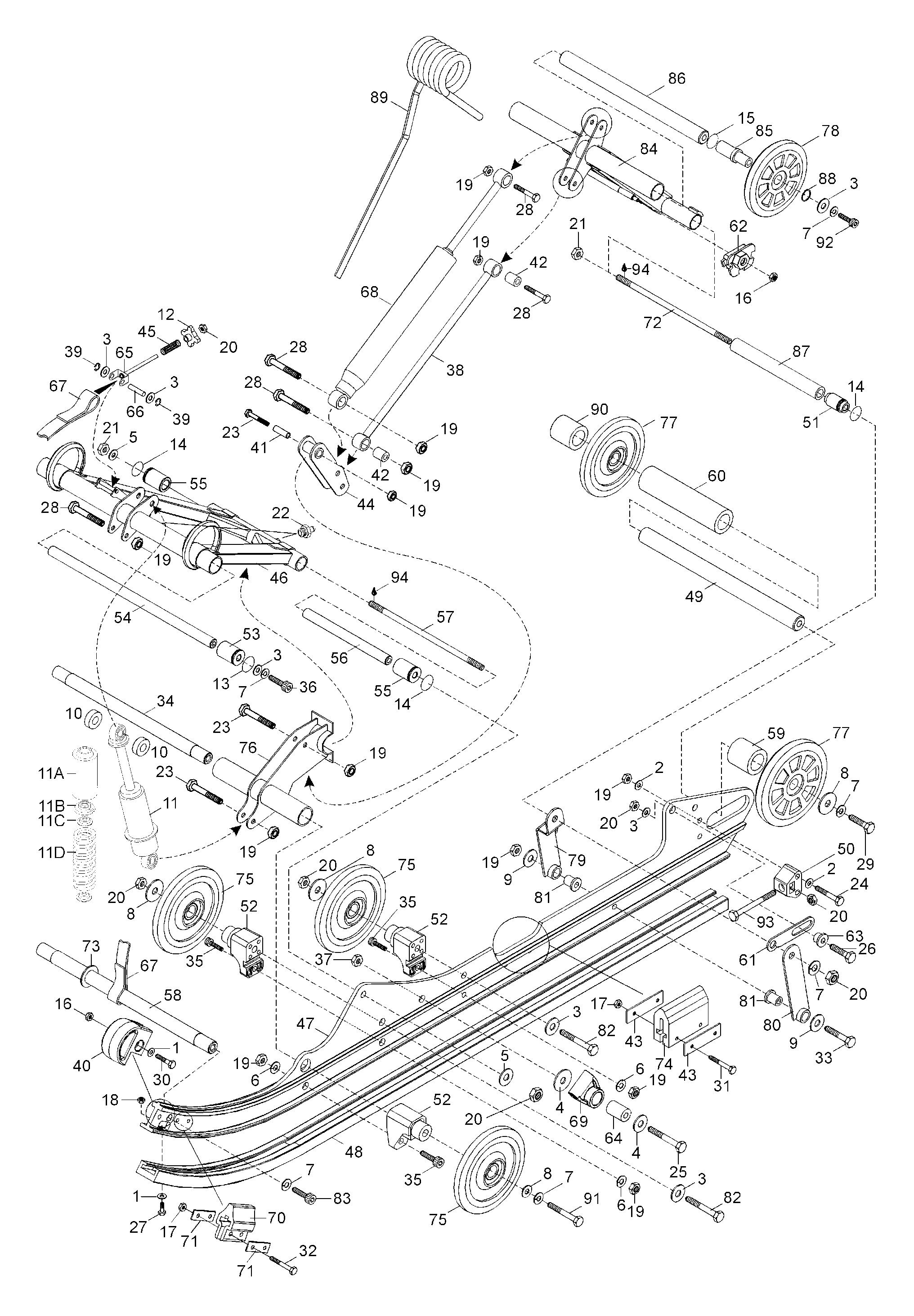 Схема узла: Rear Suspension