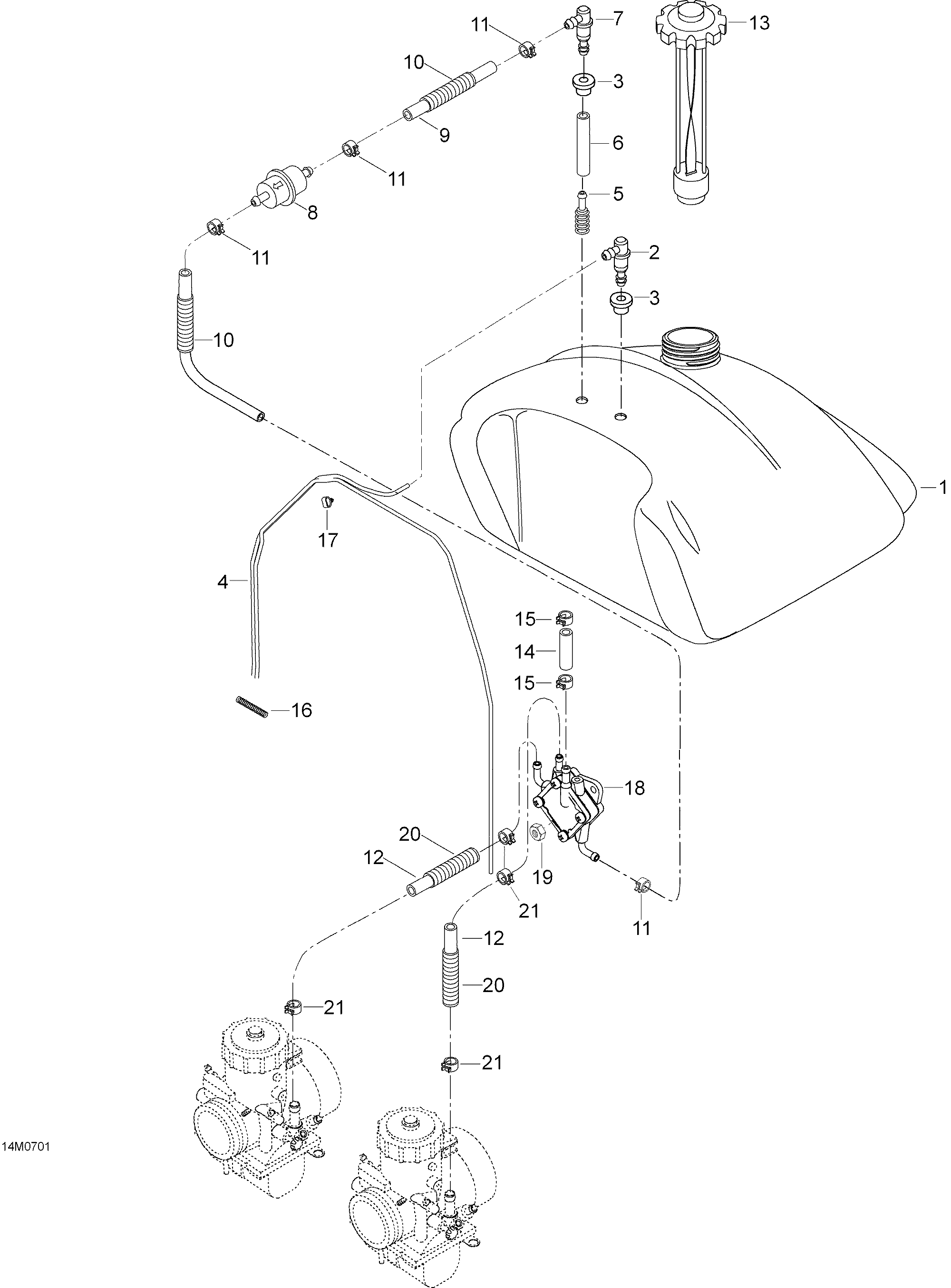 Схема узла: Fuel System , 600 SUV