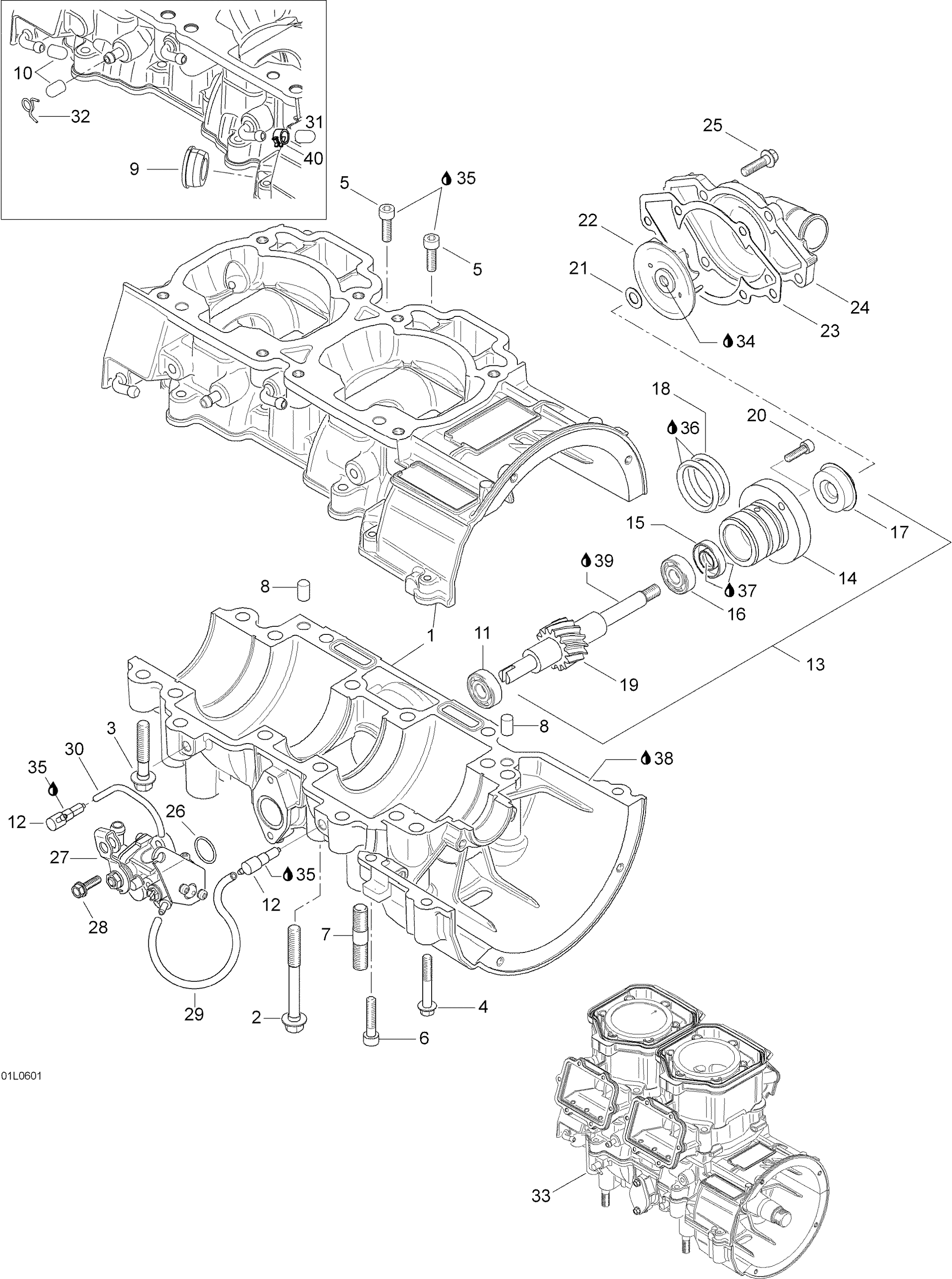 Схема узла: Crankcase