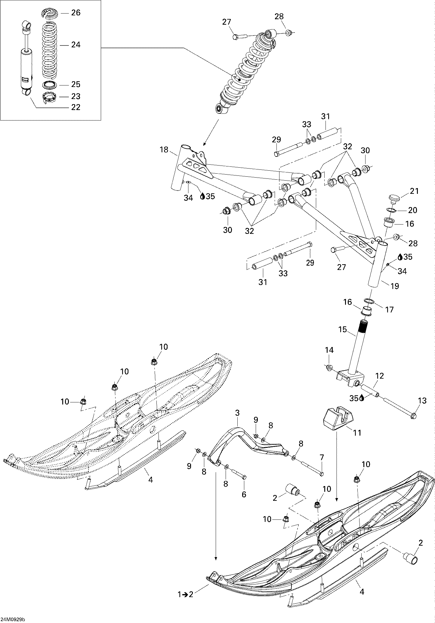 Front Suspension And Ski Euro