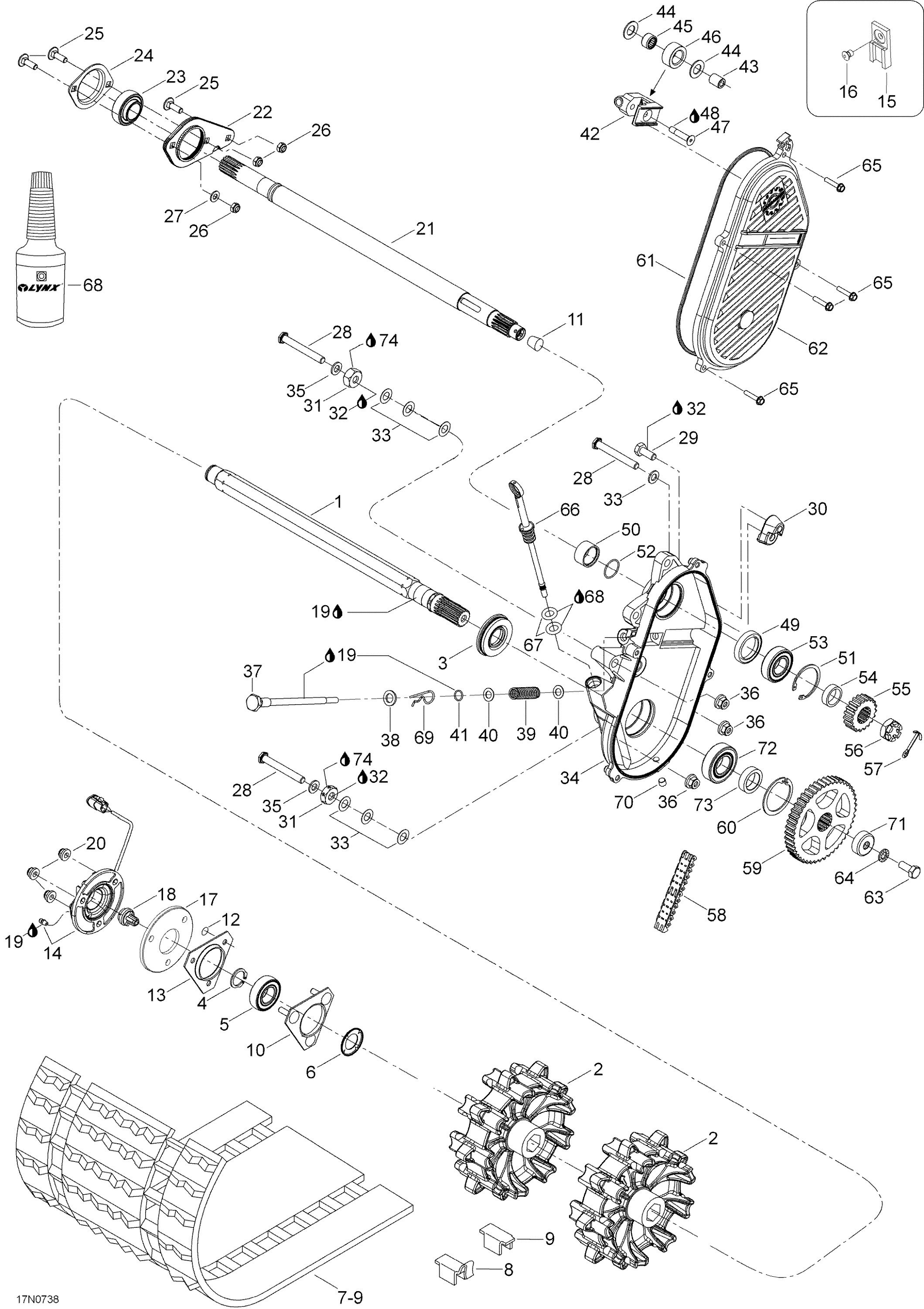 Схема узла: Drive Axle And Track