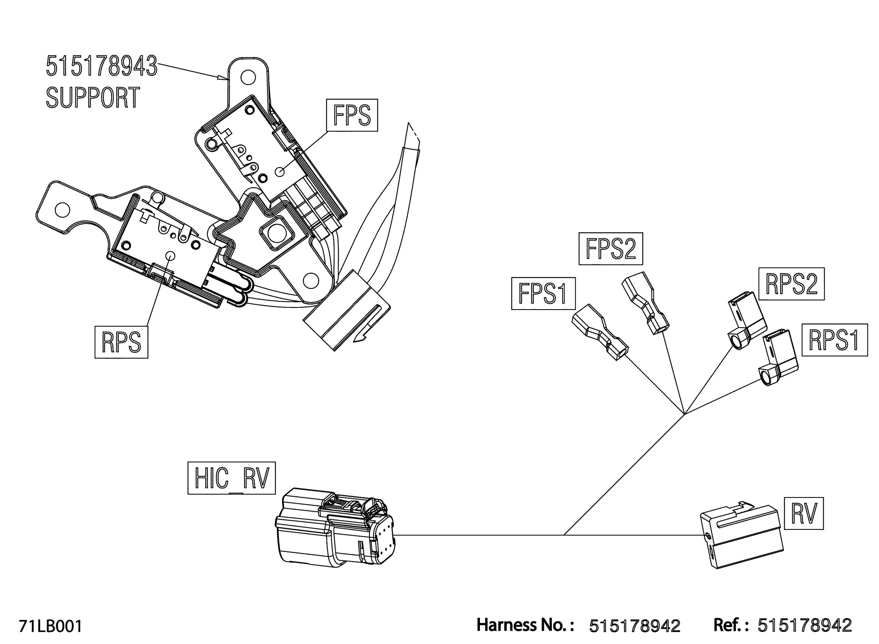 Electric - Reverse Wiring Harness - 515178942