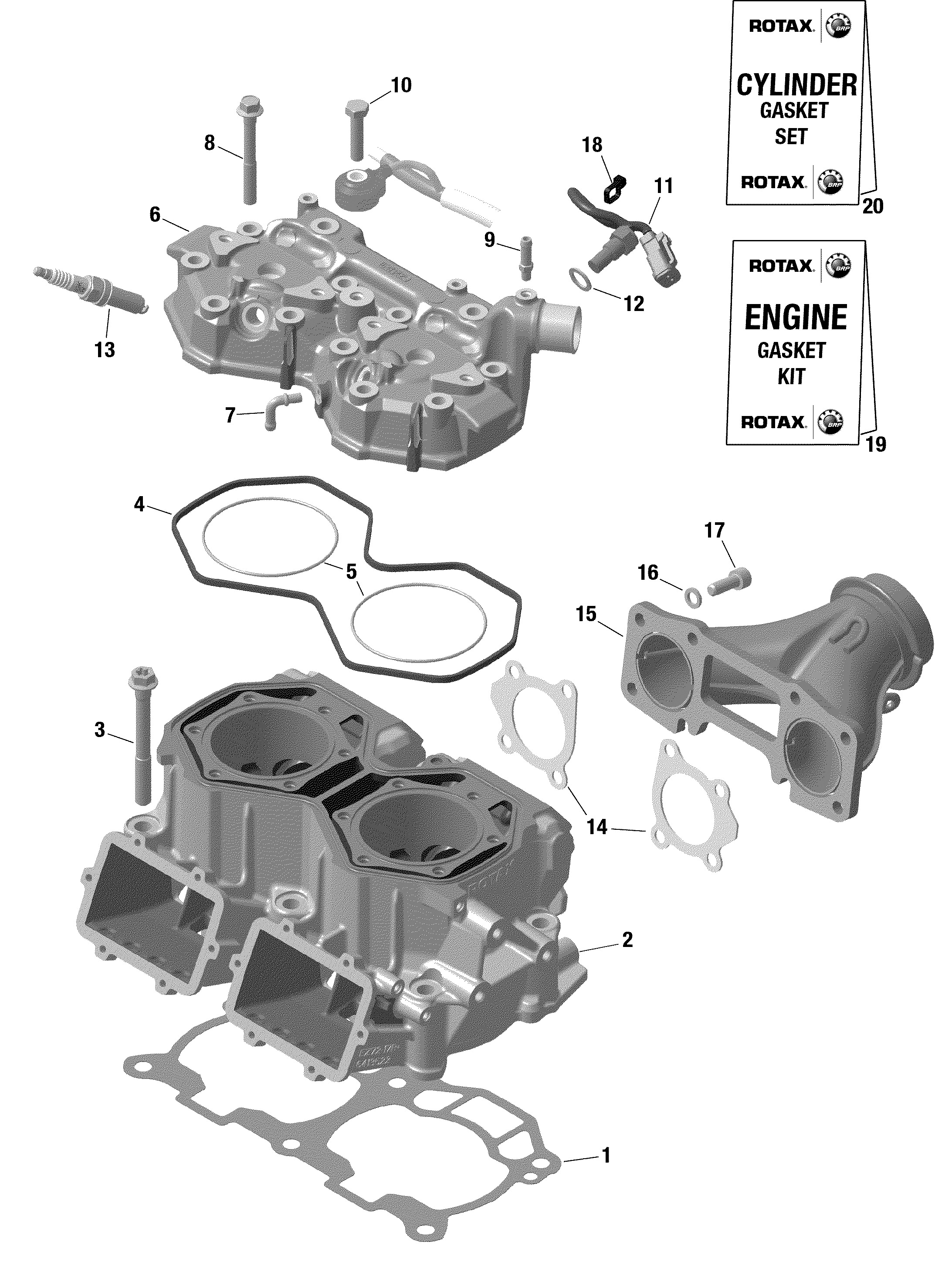 Engine - Cylinder And Cylinder Head - 600R E-TEC