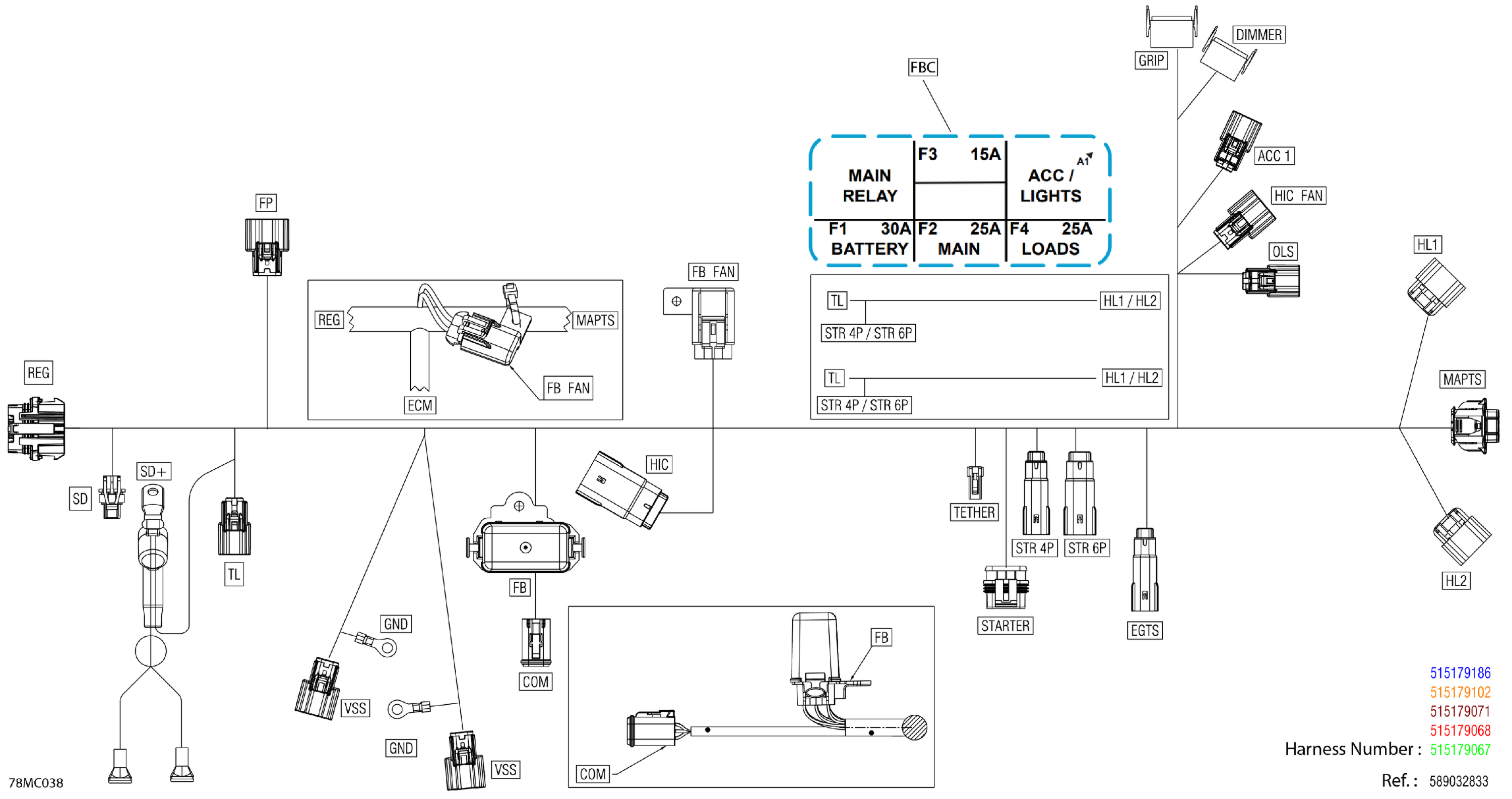 Electric - Main Harness - 515179401