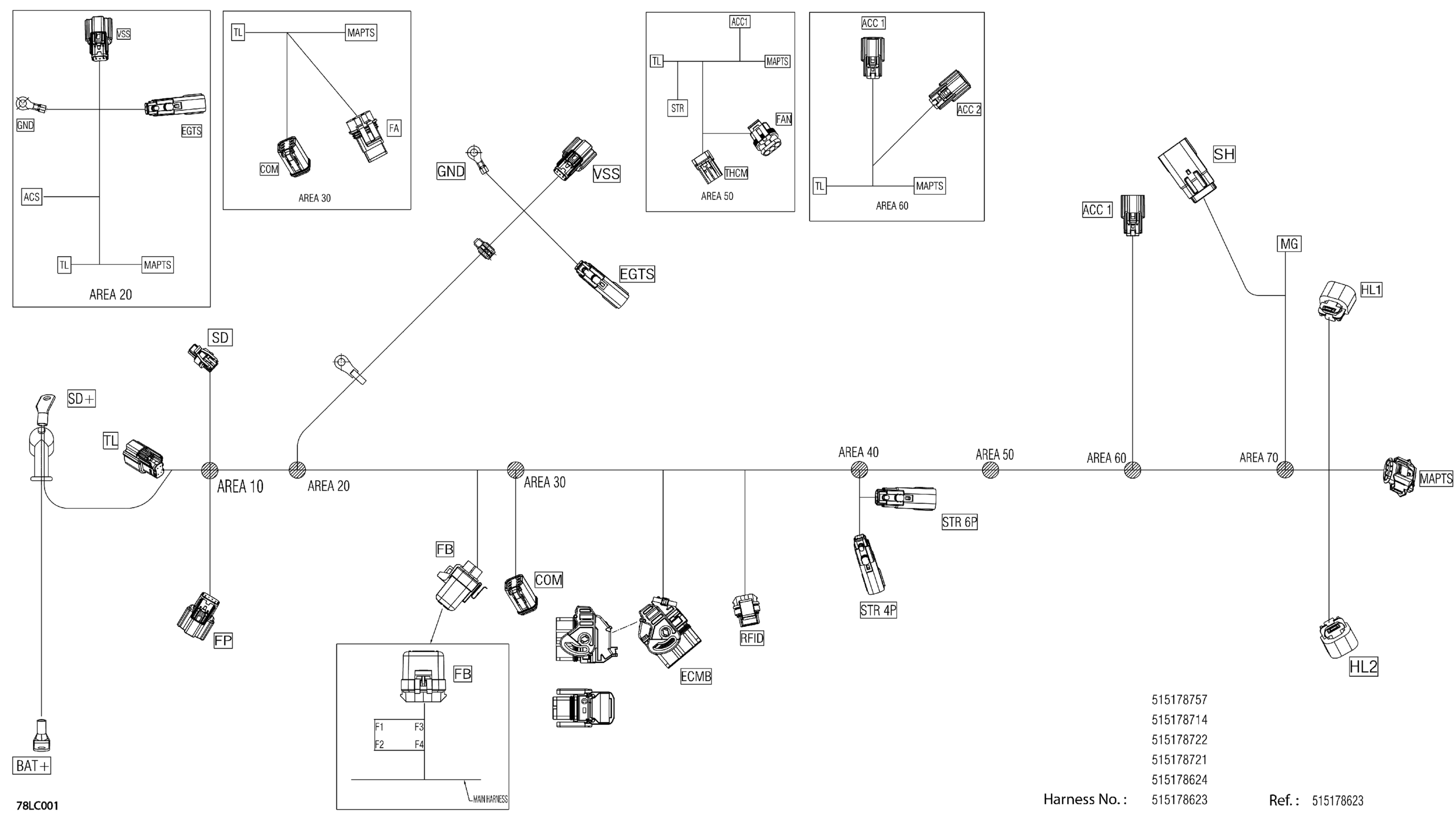 Electric - Main Harness - 515178757